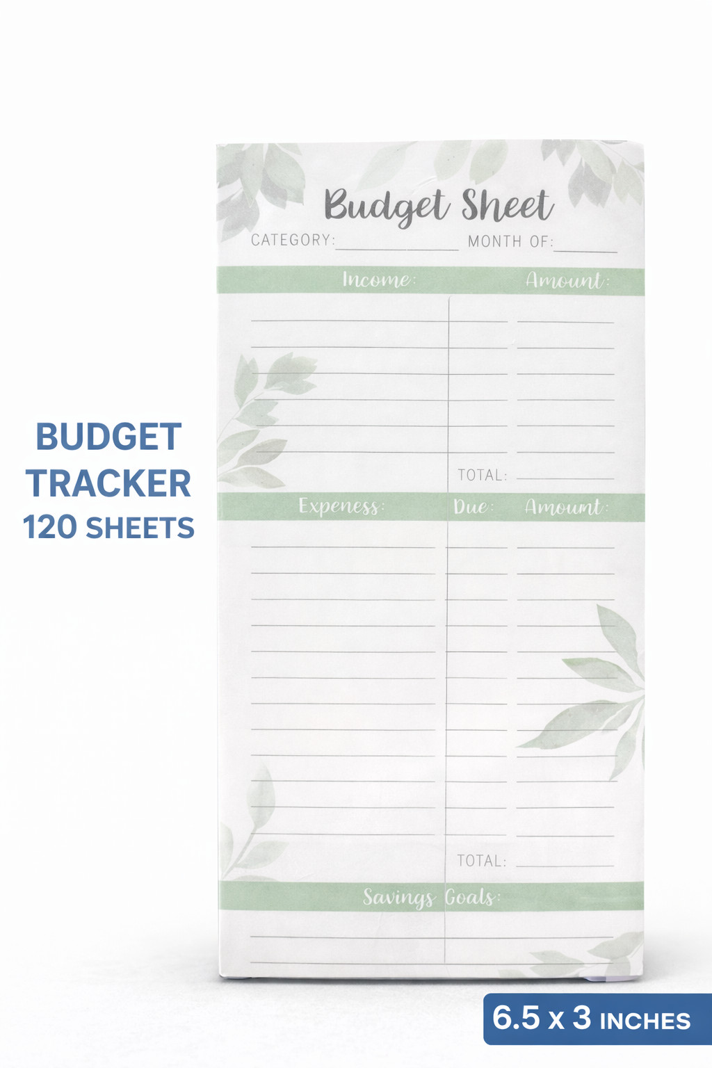 Budget Tracker Sheets 120 Pages 6.5 x 3 Income Expense Planner Notepad