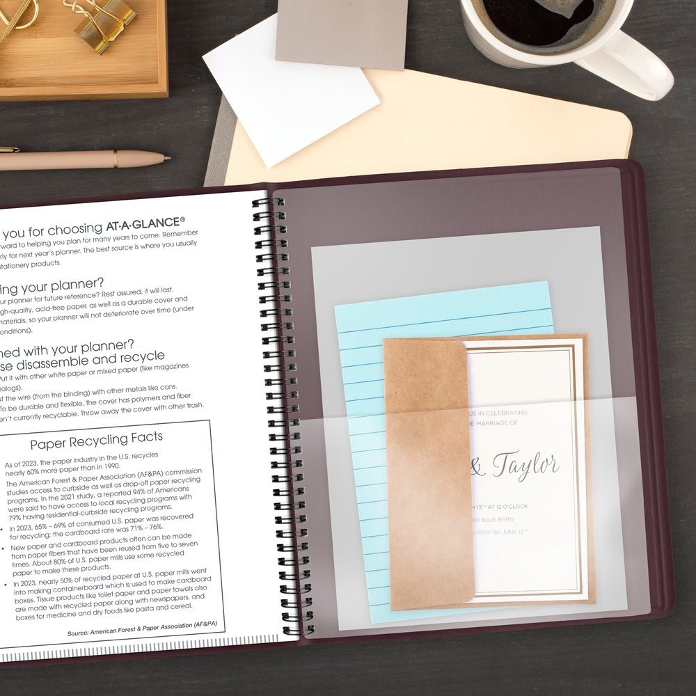 2026 At-A-Glance 70-260-50 Monthly Planner, 9 x 11″, Winestone Cover