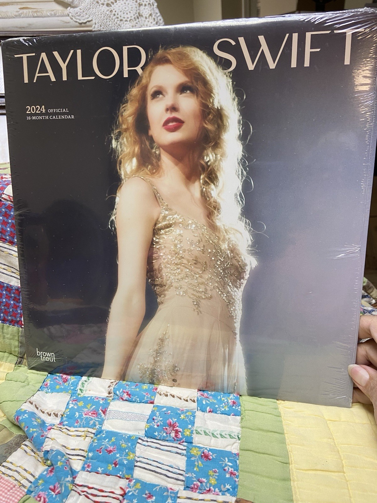 Taylor Swift-Brown Trout – 16 Months – 2024 LARGE Wall Calendar – SEALED NEW