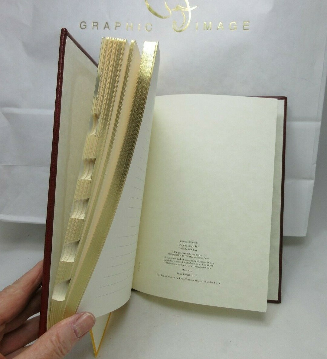Graphic Image Wine Journal Tabbed Notebook 7×9 Leather Hardcover Burgundy $94