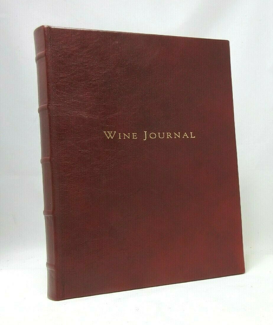 Graphic Image Wine Journal Tabbed Notebook 7×9 Leather Hardcover Burgundy $94
