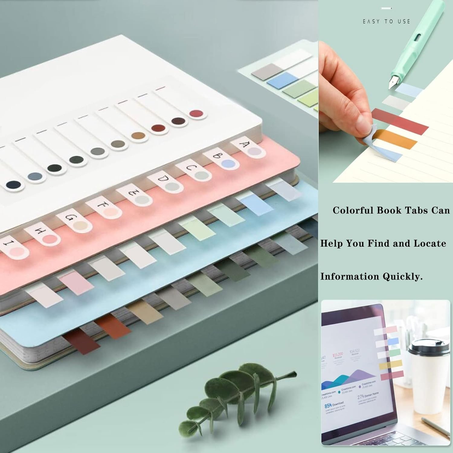 2000pcs Books Tabs for Annotating,Sticky Tabs Clear Sticky Notes,Page Markers…