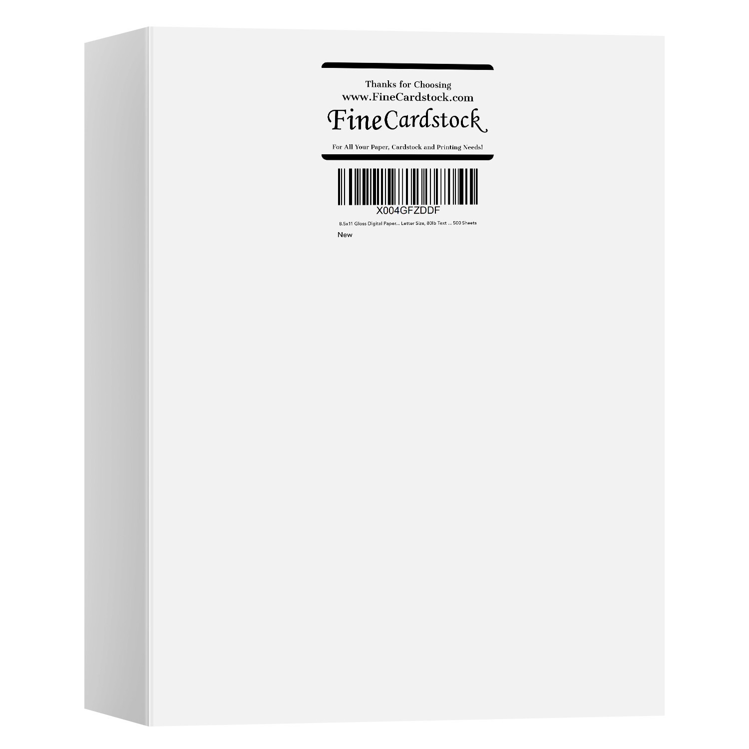 Double-Sided Gloss Digital Paper (C2S) 80lb Text Glossy – 8.5 x 11 – 500 Sheets