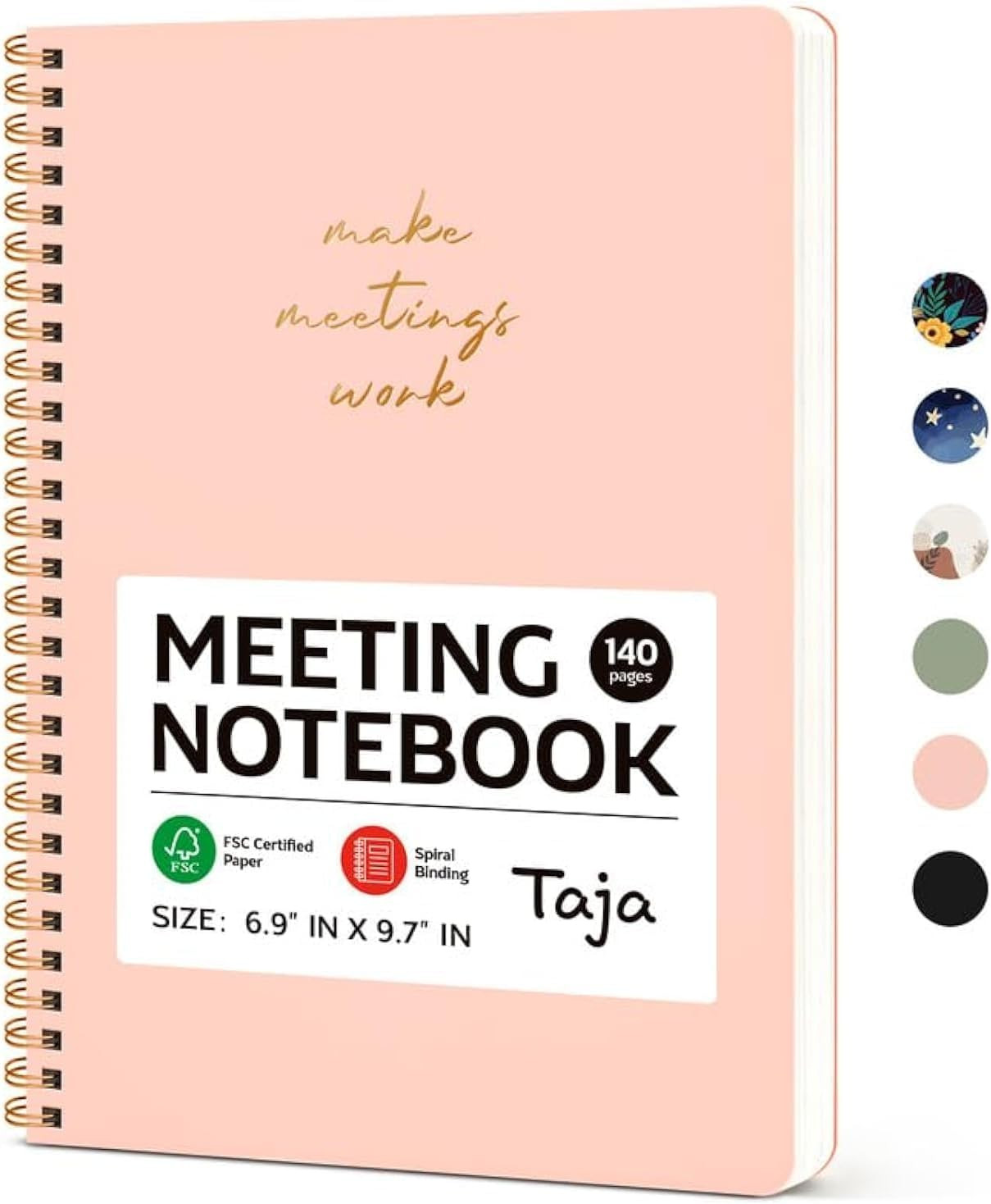 Meeting Notebook for Work Organization – Work Notebook with Action Items, Meetin