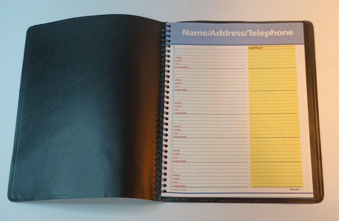 AT-A-GLANCE Large Notebook Yellow Lined Quick Notes Few Address Pages 8.8 x 11.3