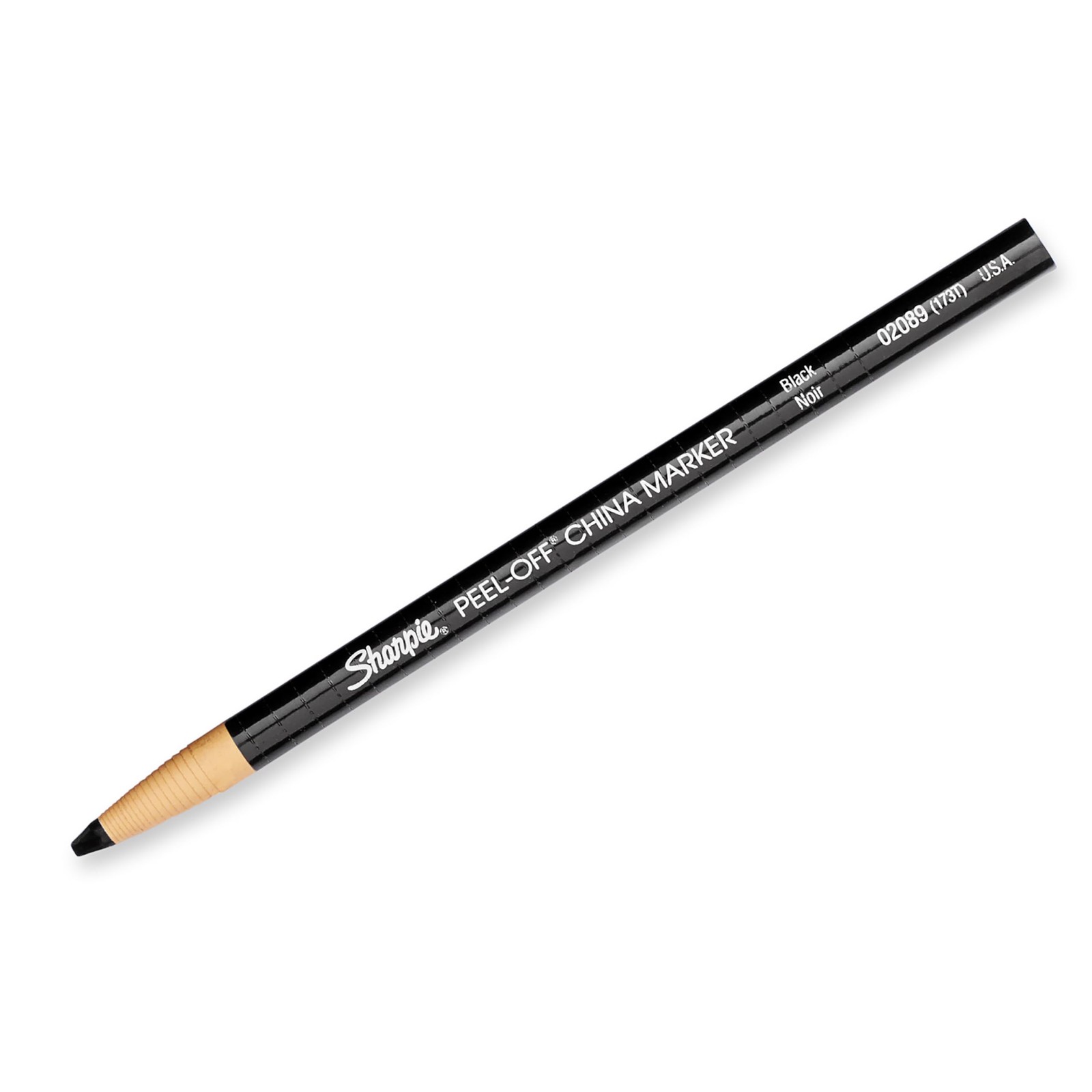 Peel-Off China Markers, Wax, Grease Pencils, Fine Point, Black, Box of 12 – M…