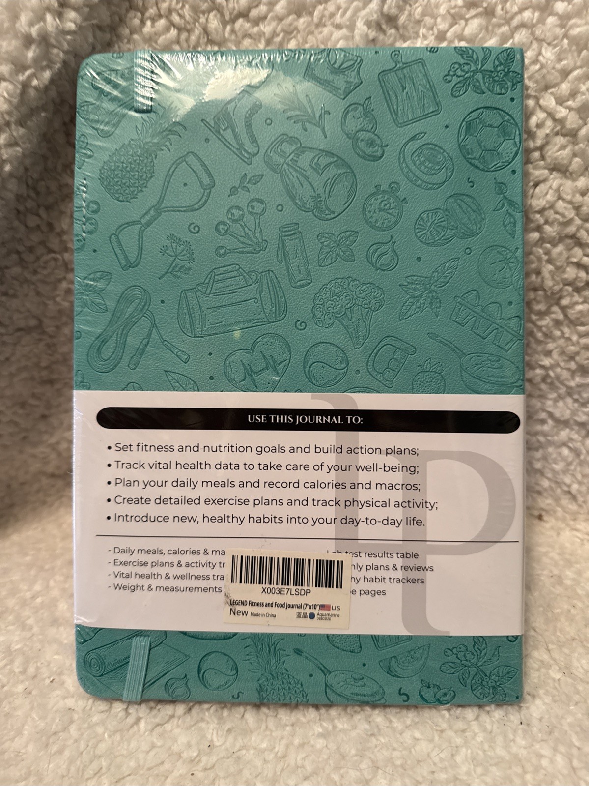 Legend planner Fitness And Food Journal Leather Wellness Workout Planner NEW