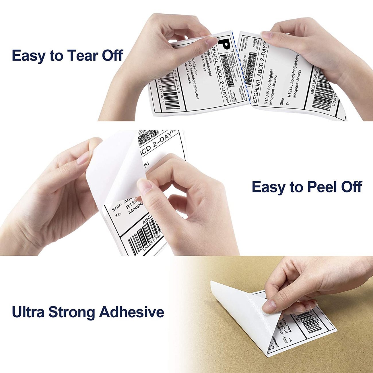 500-10000 Shipping Labels Fanfold 4×6 Direct Thermal for Zebra Rollo Printer UPS