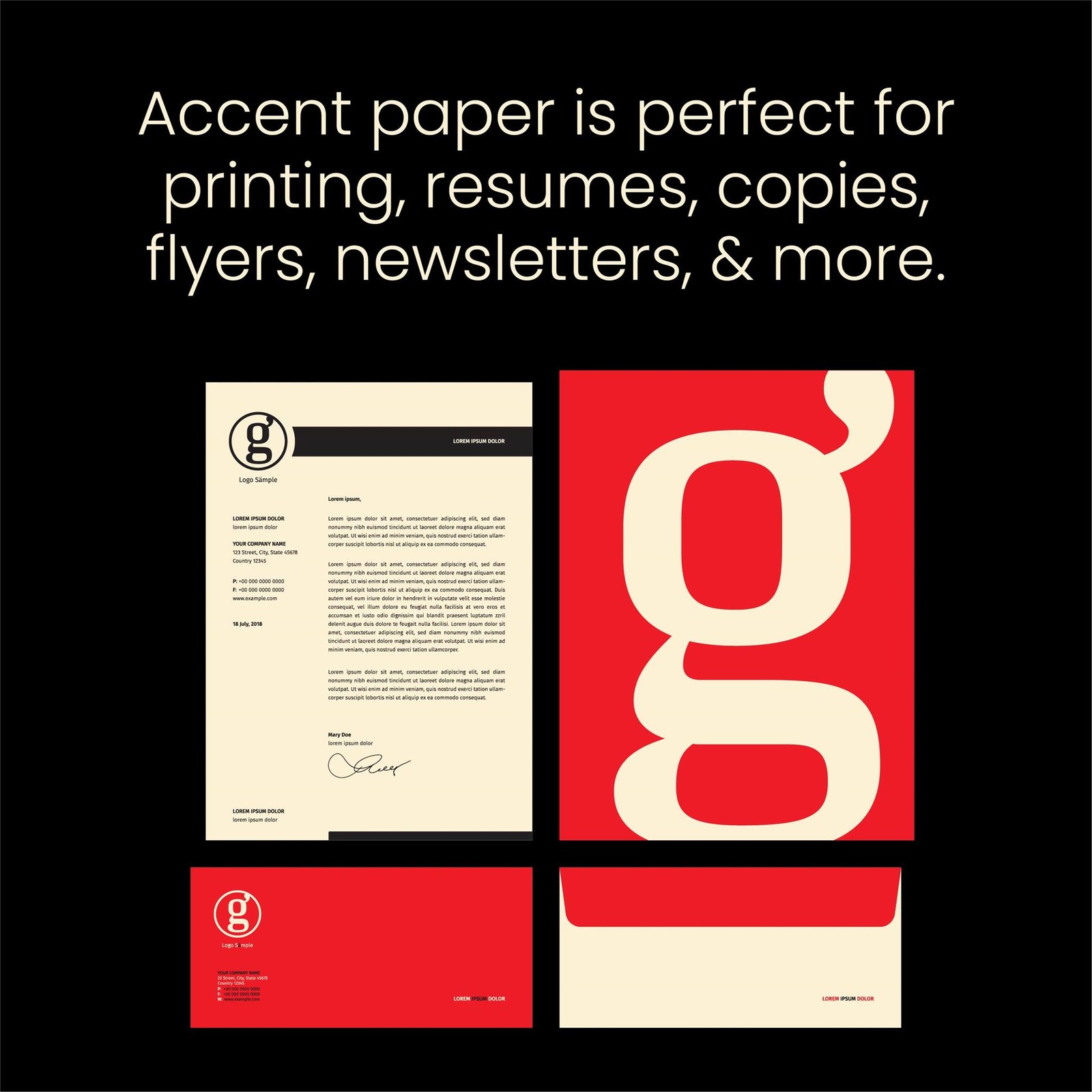 Accent Opaque Printer Paper, 8.5” x 11” 28lb Bond/70lb, 2,000 Sheets (8 Reams)
