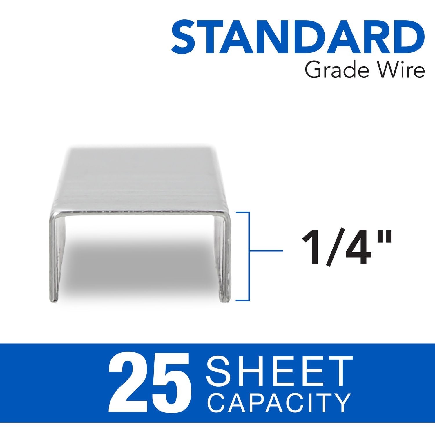 1/4 Inch Full Strip Staples 5 000 Count Standard Office Stapler Refills