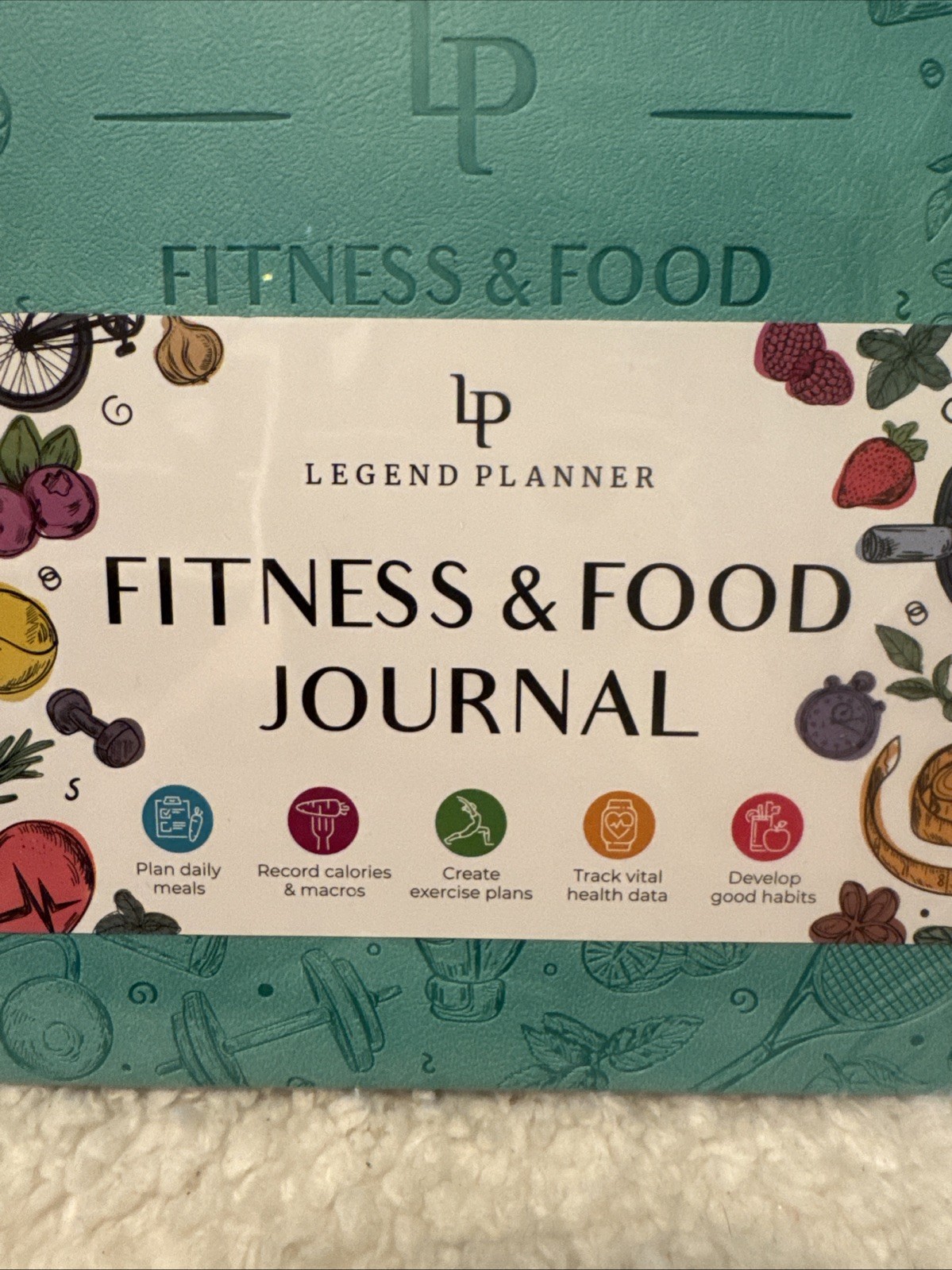 Legend planner Fitness And Food Journal Leather Wellness Workout Planner NEW