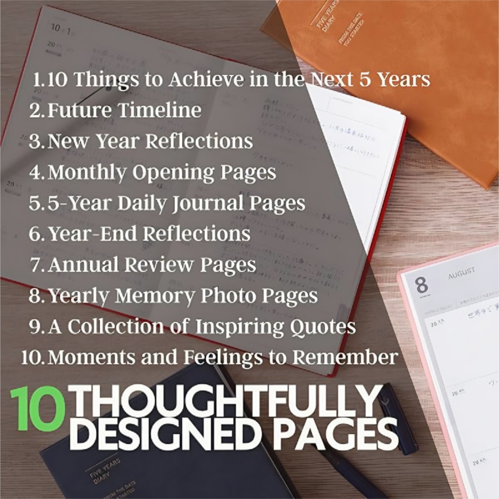 Brand new and unused undated 3 year journal with goal tracking pages,Track…