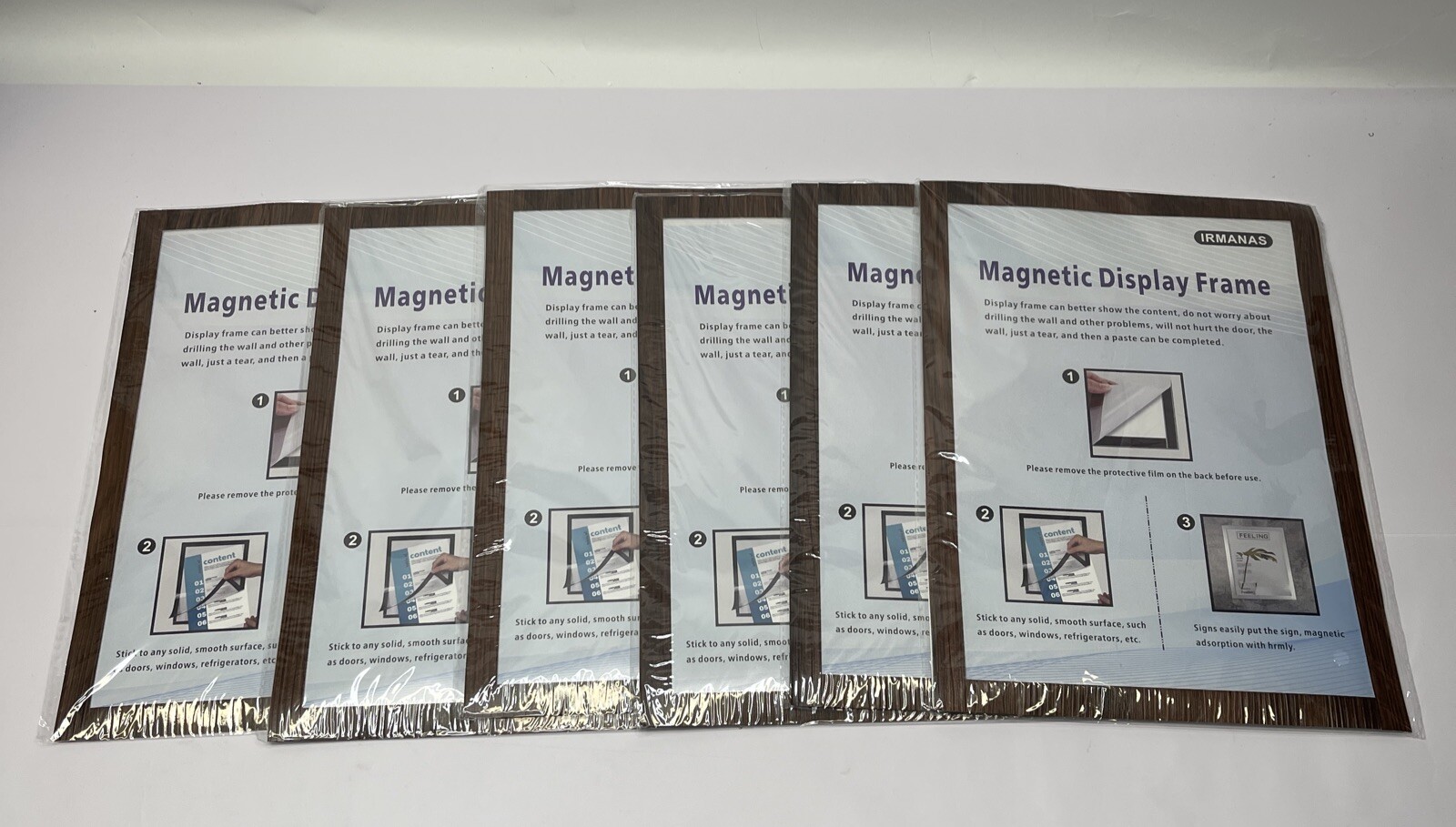 Irmanas Magnetic Sign Holder Self-Adhesive Durable PVC Waterproof Clear Display