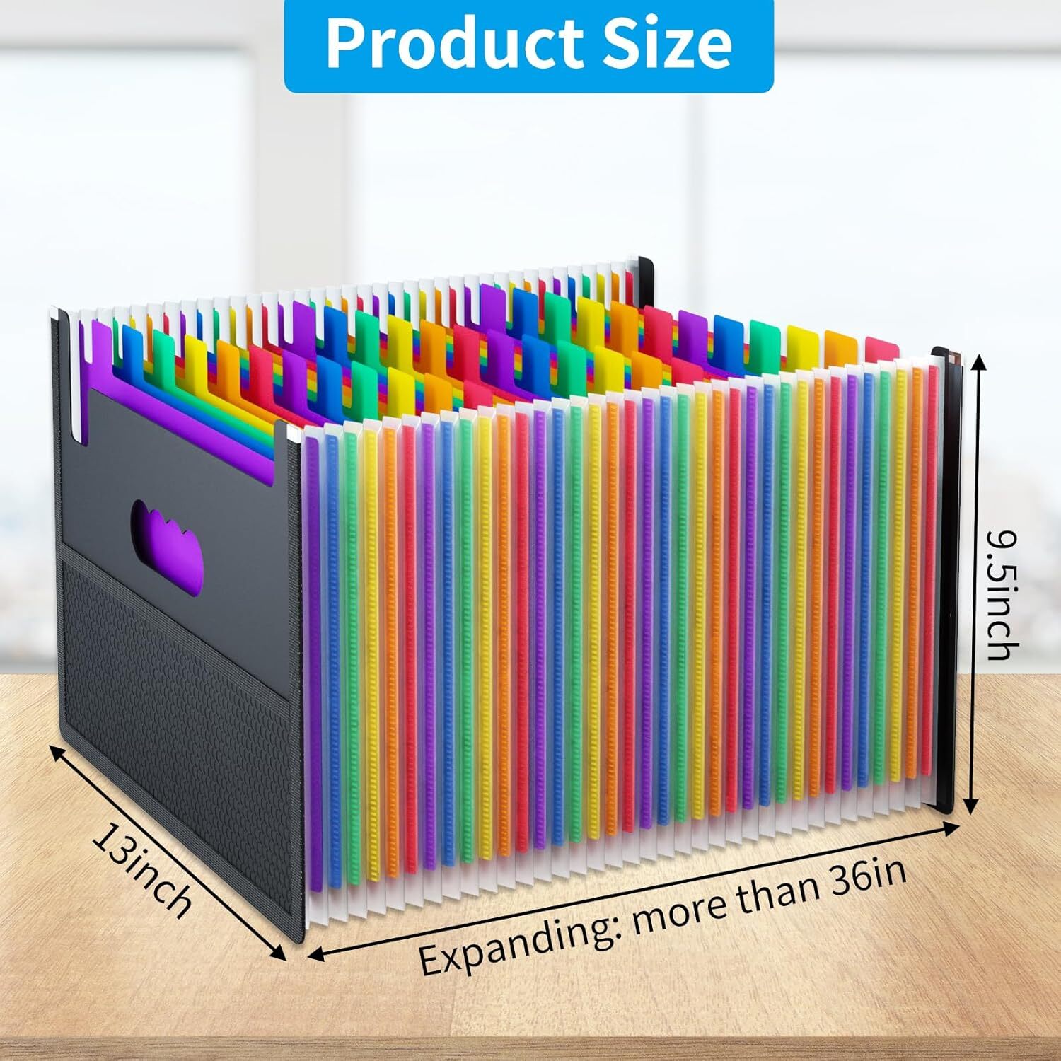 EOOUT 36 Pockets Expanding File Folder, Letter Size Accordion Colorful