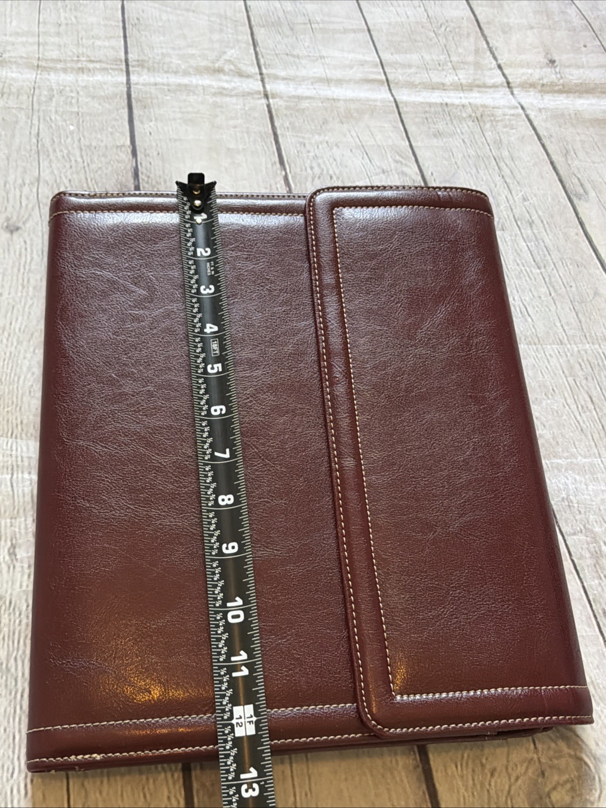 Samsonite Leather Portfolio Legal Pad Folio Burgundy Red Attache Briefbag Binder