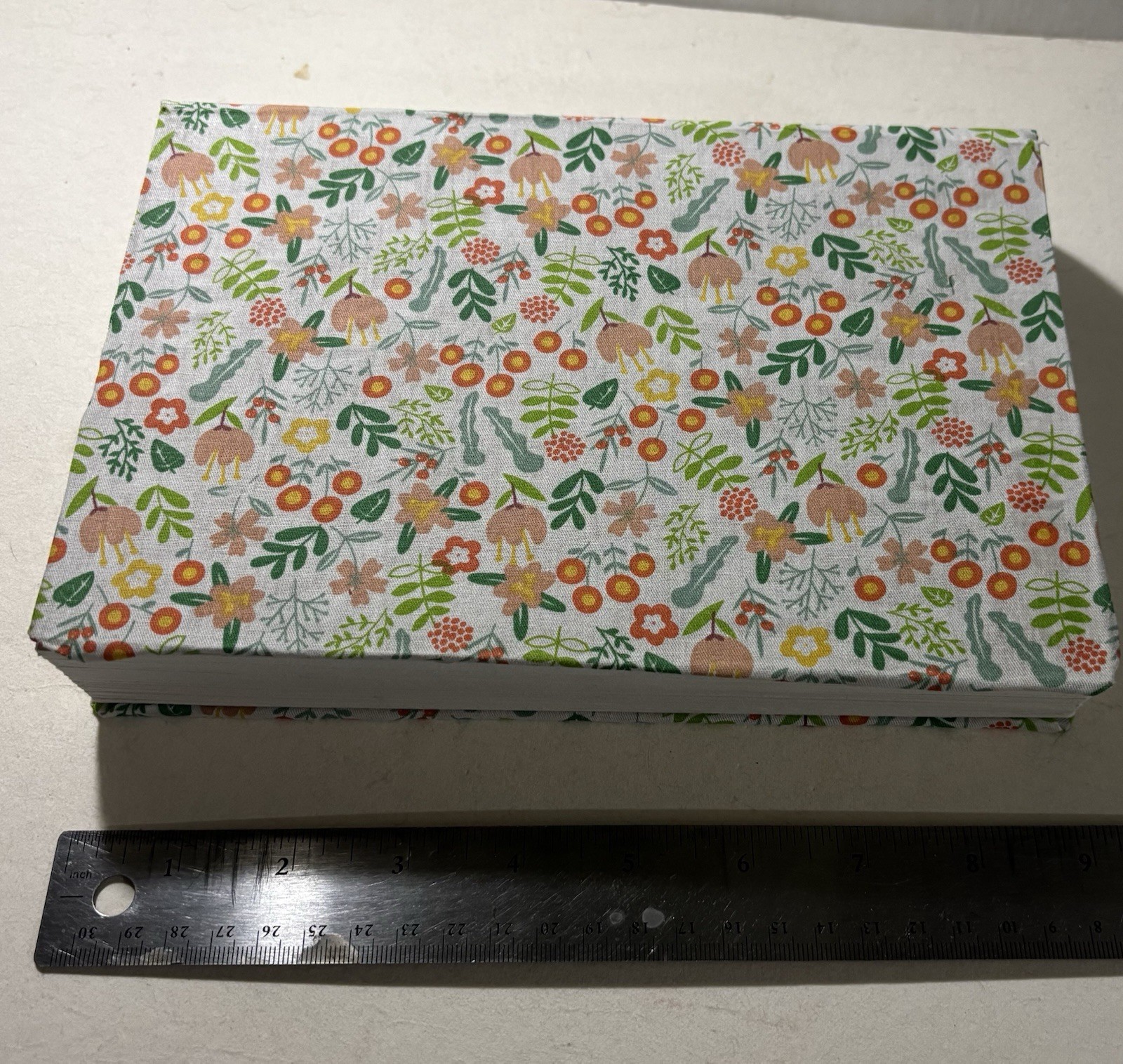 Handmade (Fabric) Flower Design Blank Sketchbook Journal 9 in. X 6 in.