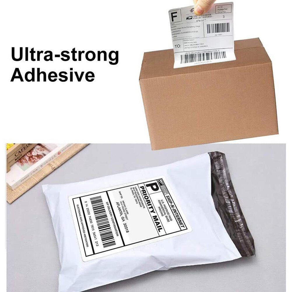 500-5000 4″x6″ Fanfold Direct Thermal Shipping Labels for Zebra & Rollo Printers