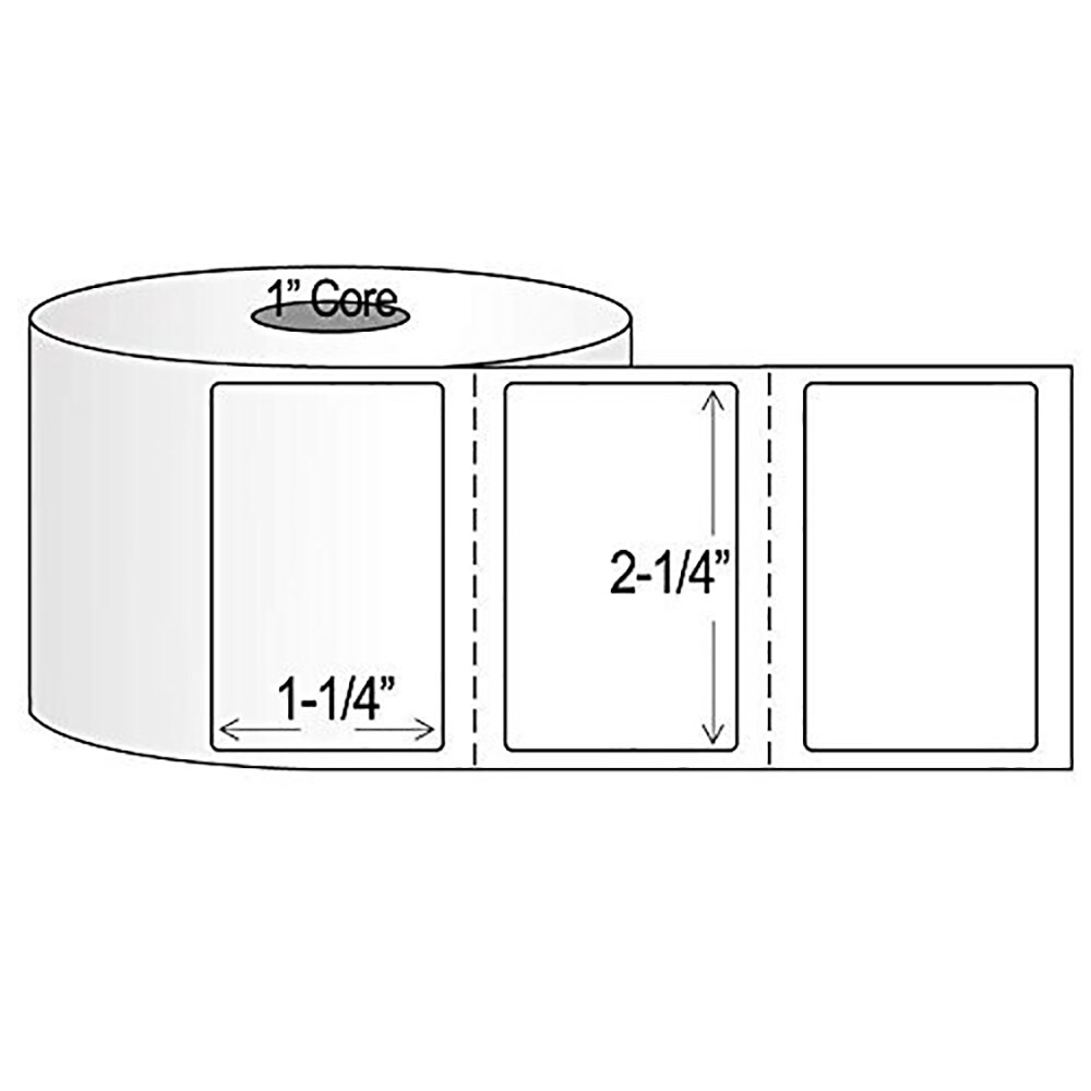1.25″x2.25″ 1000 Label Direct Thermal Shipping Stickers Barcode UPC Zebra Eltron