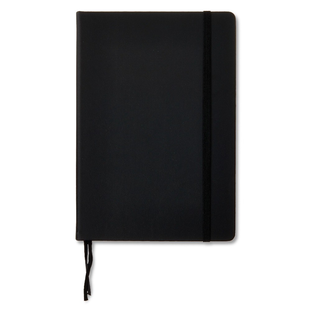Simulated Leather Journal Black 5.8 x 8.3 Inches 240 Ruled Pages Lined Writing