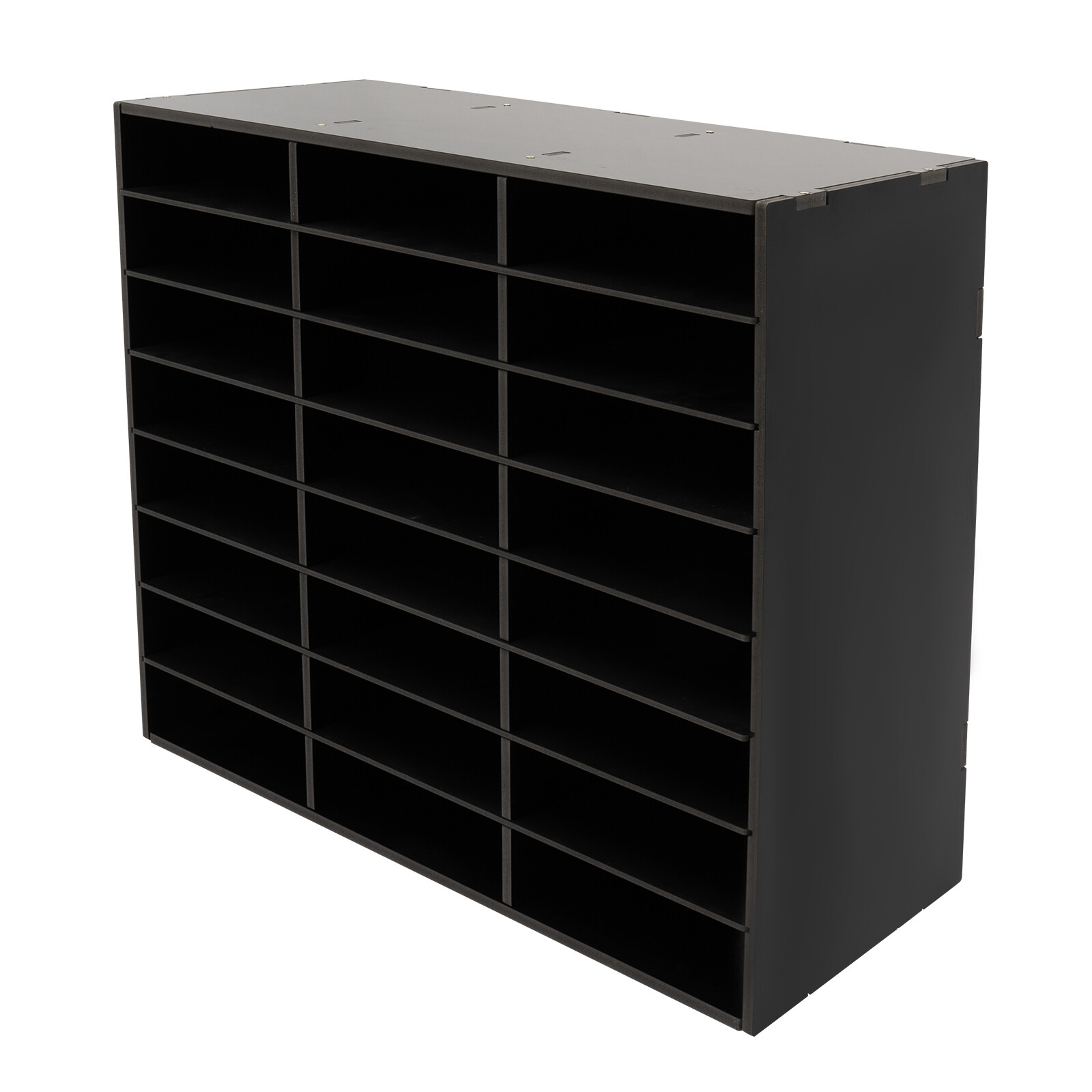 24 Compartments PVC Literature Organizer Desktop File Sorte Display Stand Black