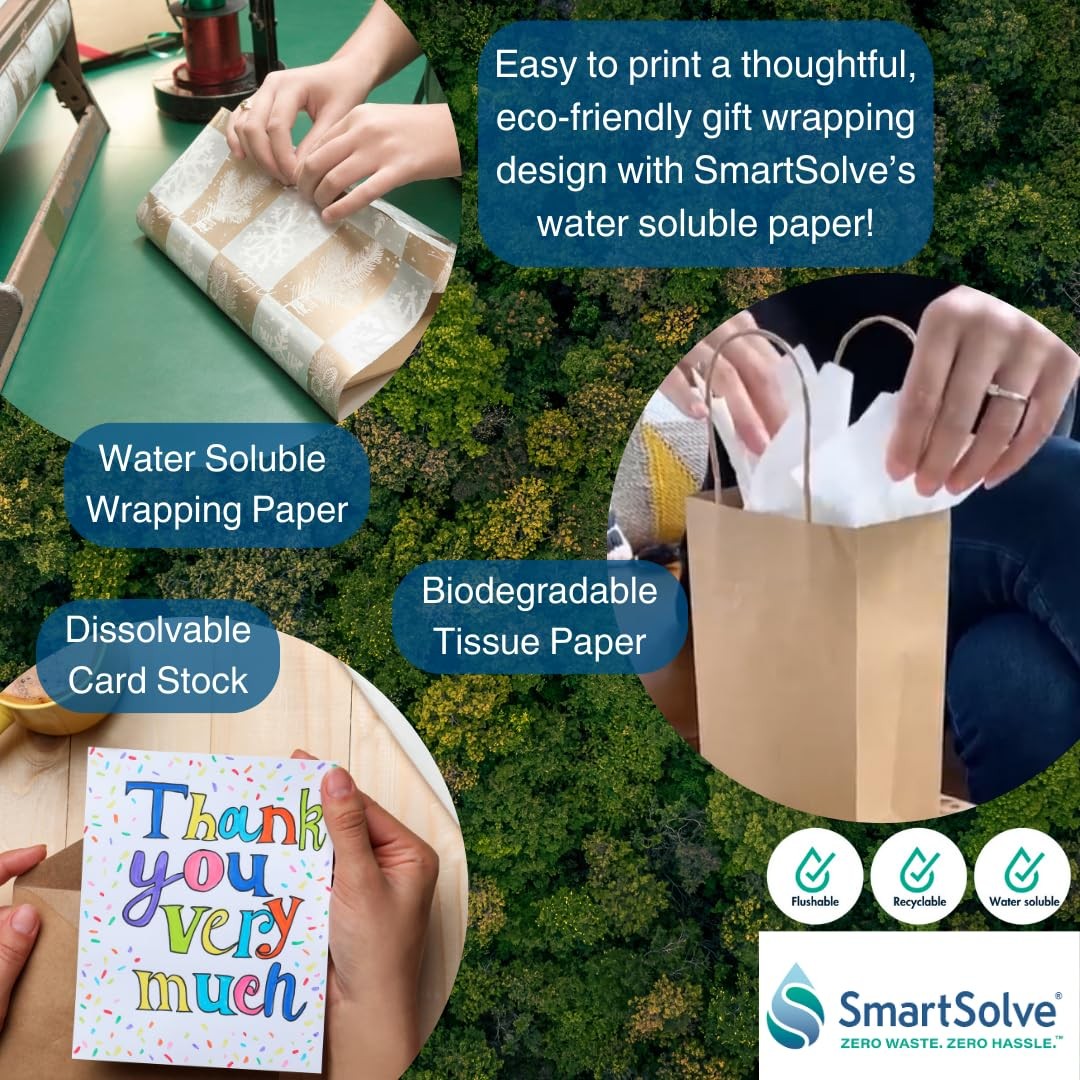 3 pt Water Soluble Paper | Dissolves Quickly in Water | Biodegradable | Eco Fri