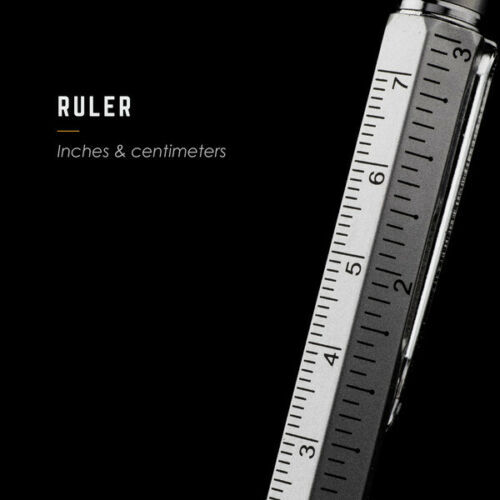 TRUE UTILITY 6-in-1 Multi-Tool Pen Stylus Ruler Level Screwdriver 3 Ink Refills