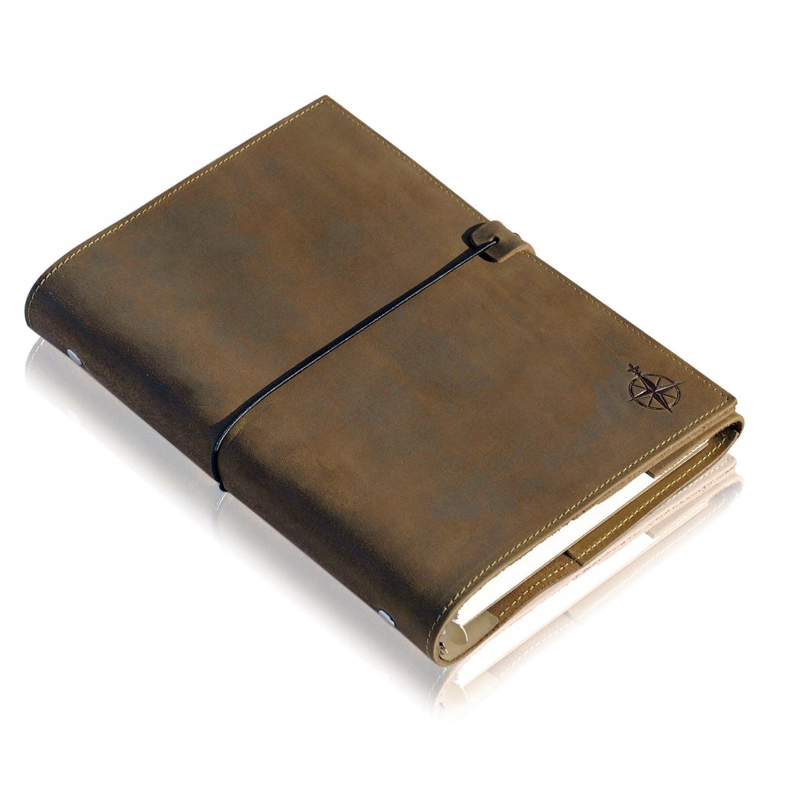 WANDERINGS A5 Leather Binder Planner – Refillable 6 Ring A5, Dated Calendar