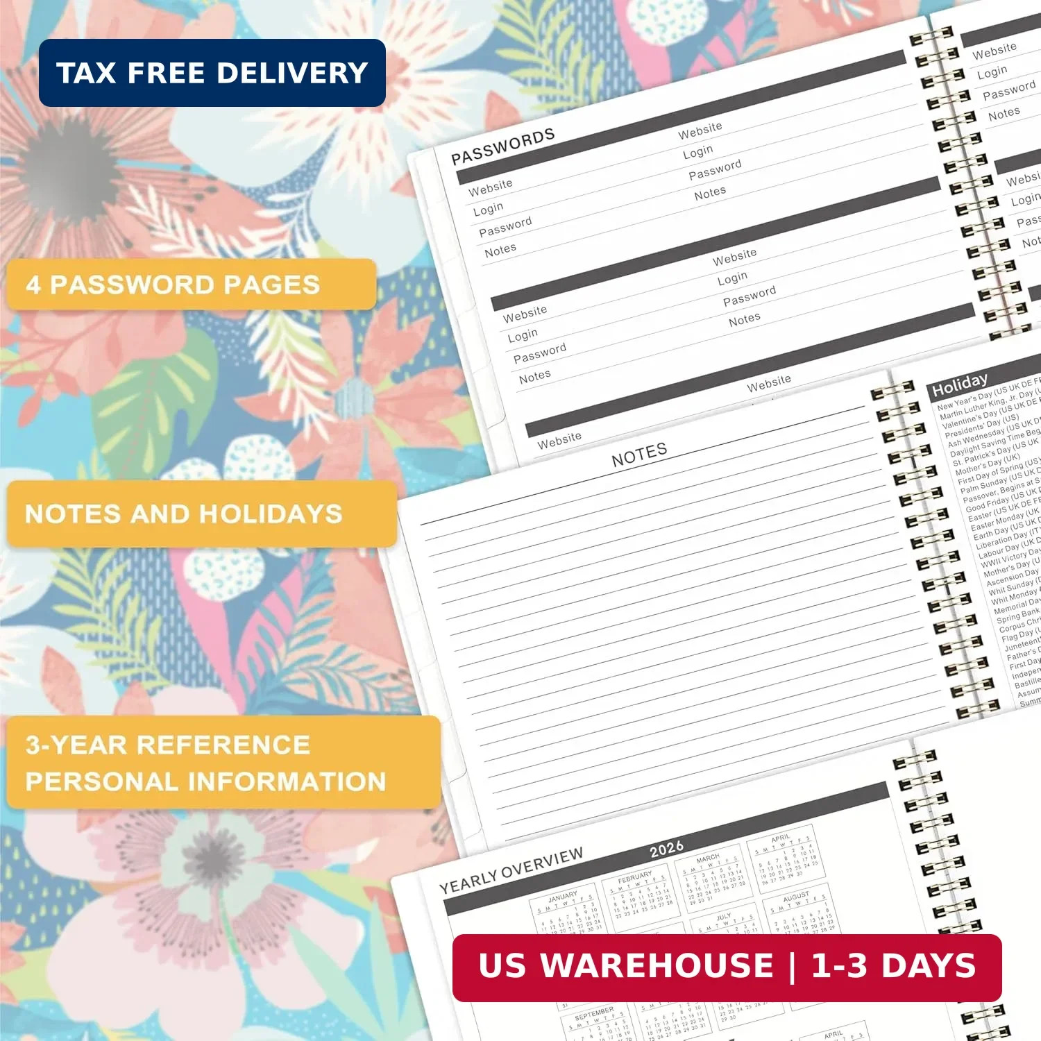 Monthly Planner 2026-2028 – 2 Year Planner 2026-2028, July 2026 – June 2028, 2 Y