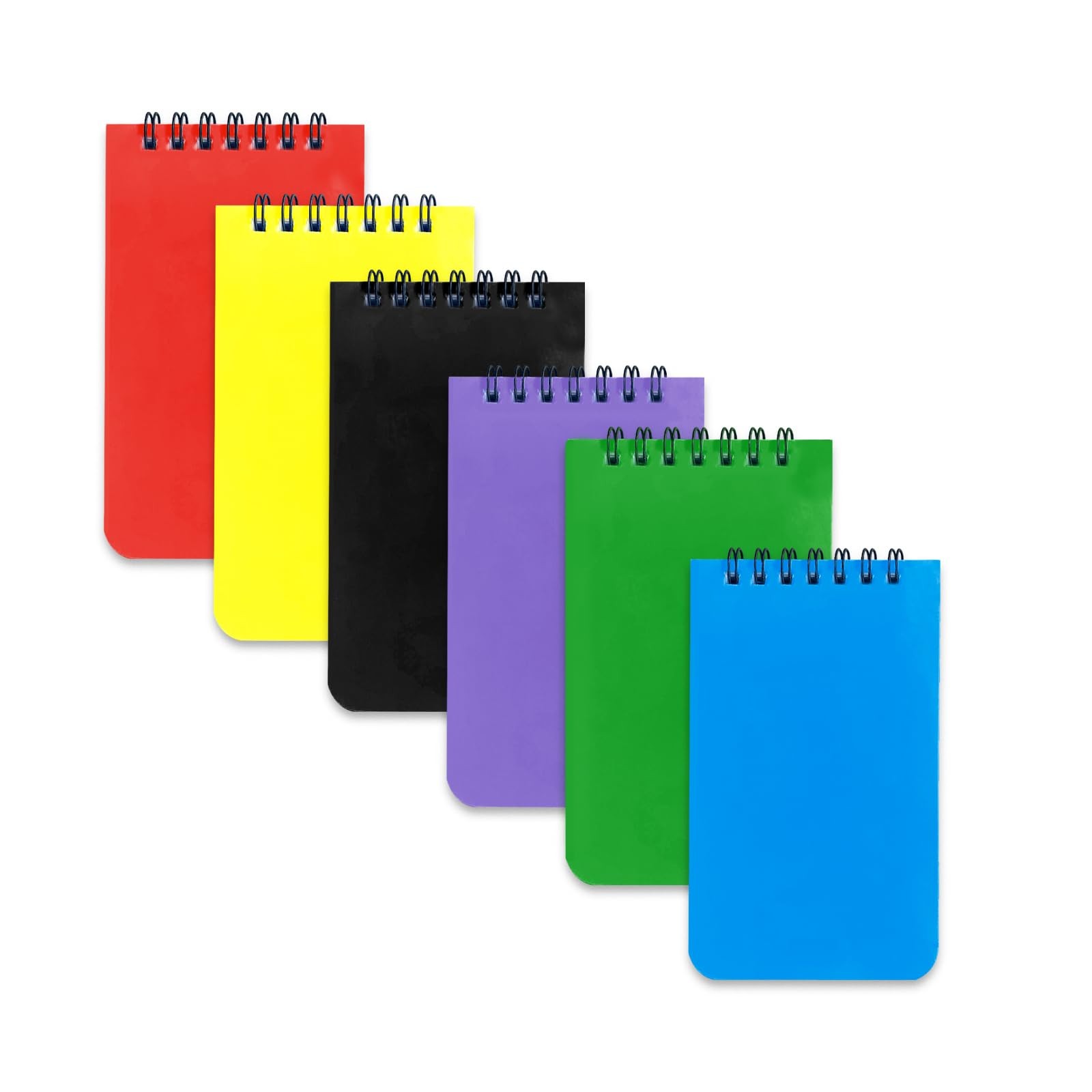6 Pack Pocket Notebook Small 3×5 Spiral Notepads With Lined Pages, Small Top