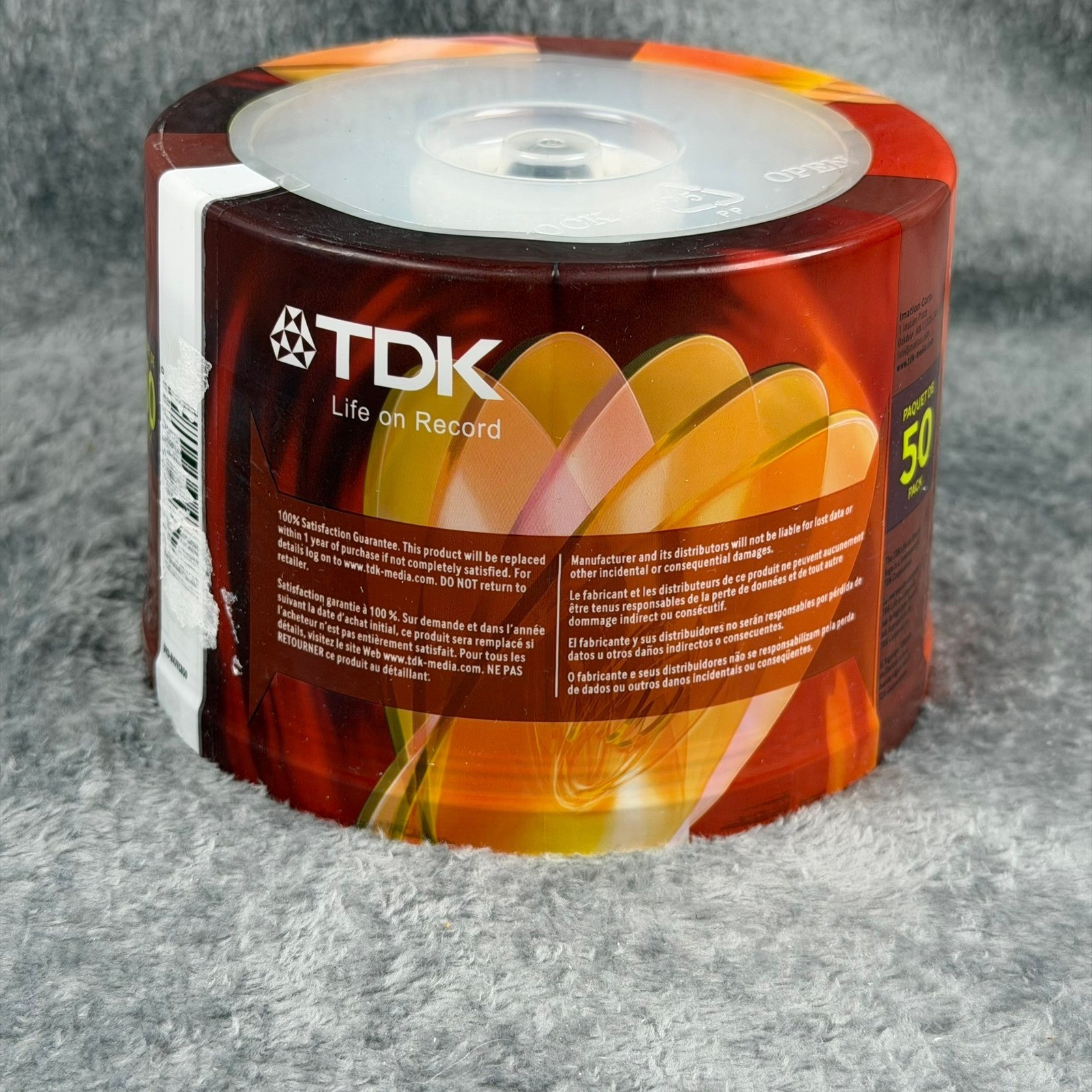 TDK DVD-R 4.7GB 16x Recordable Media 50 Pack Spindle Blank Discs New Sealed