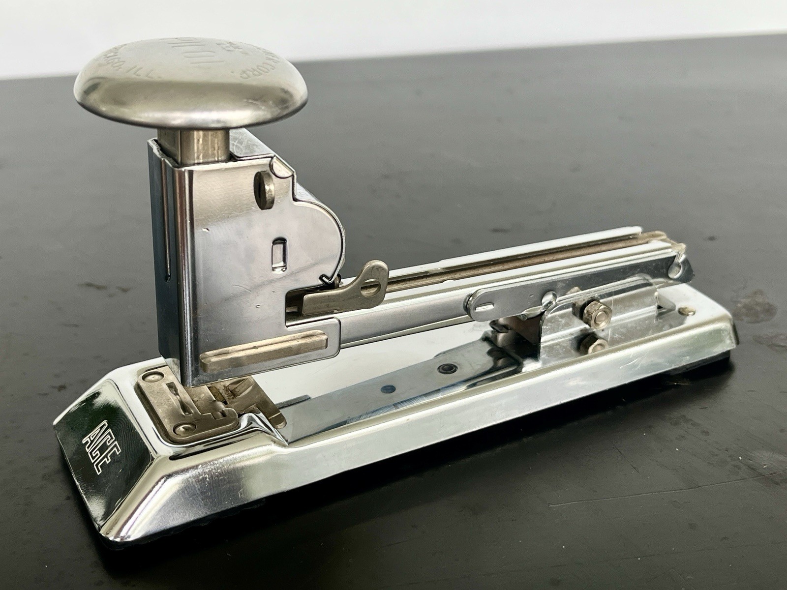 Vintage Stapler Ace Fastener Corp PILOT Model 404 MCM Chicago Illinois USA Retro
