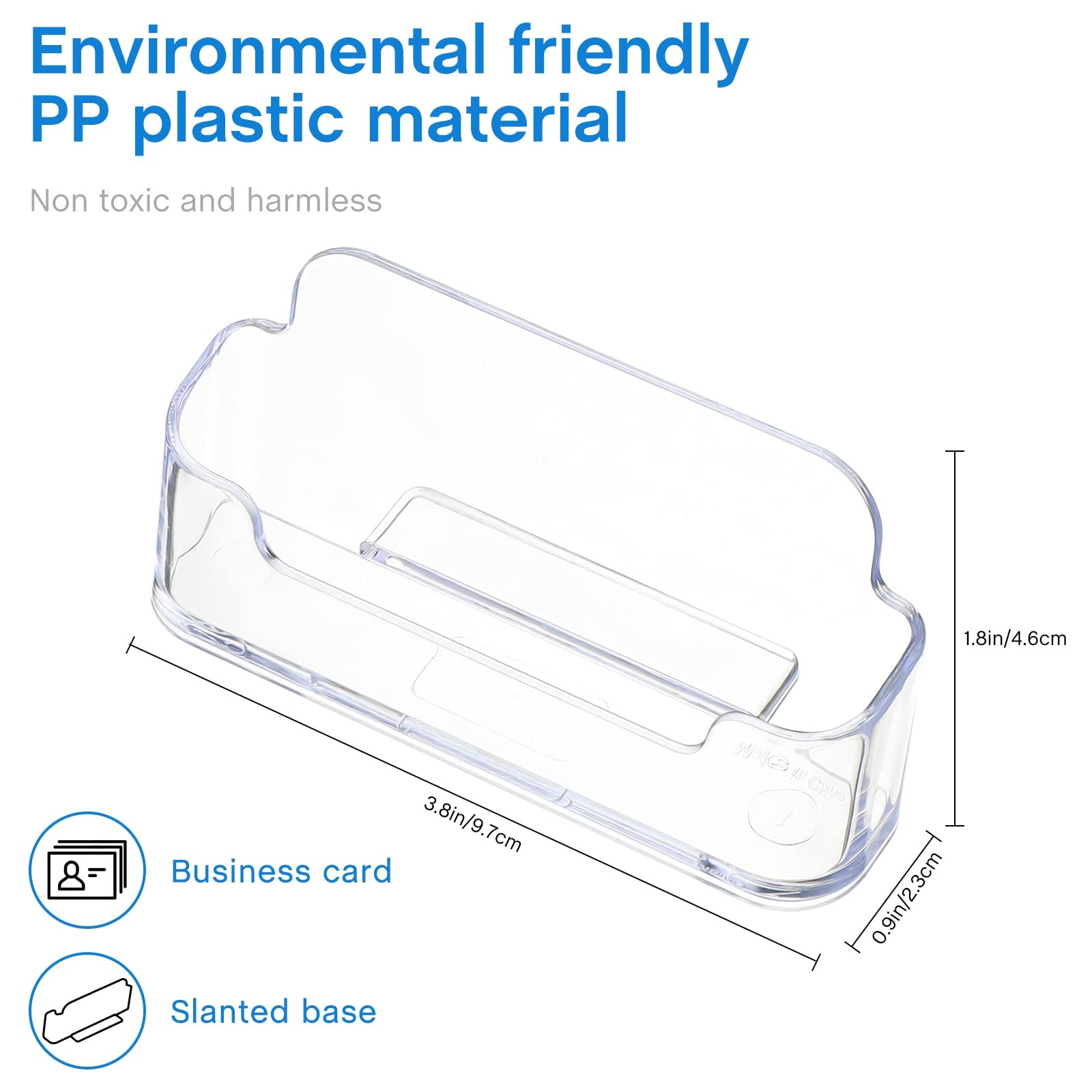 50 Pack Business Card Holder for Desk Acrylic Business Card Holder Display Clear