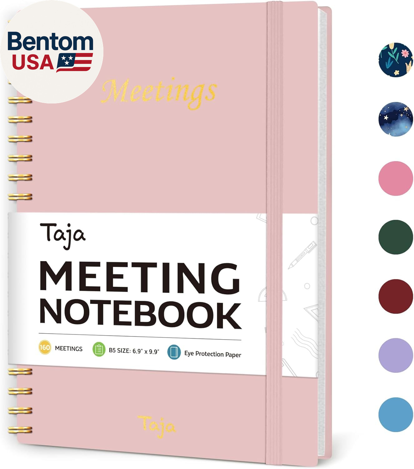 Meeting Notebook for Work Organization – Work Planner Notebook with Action Items