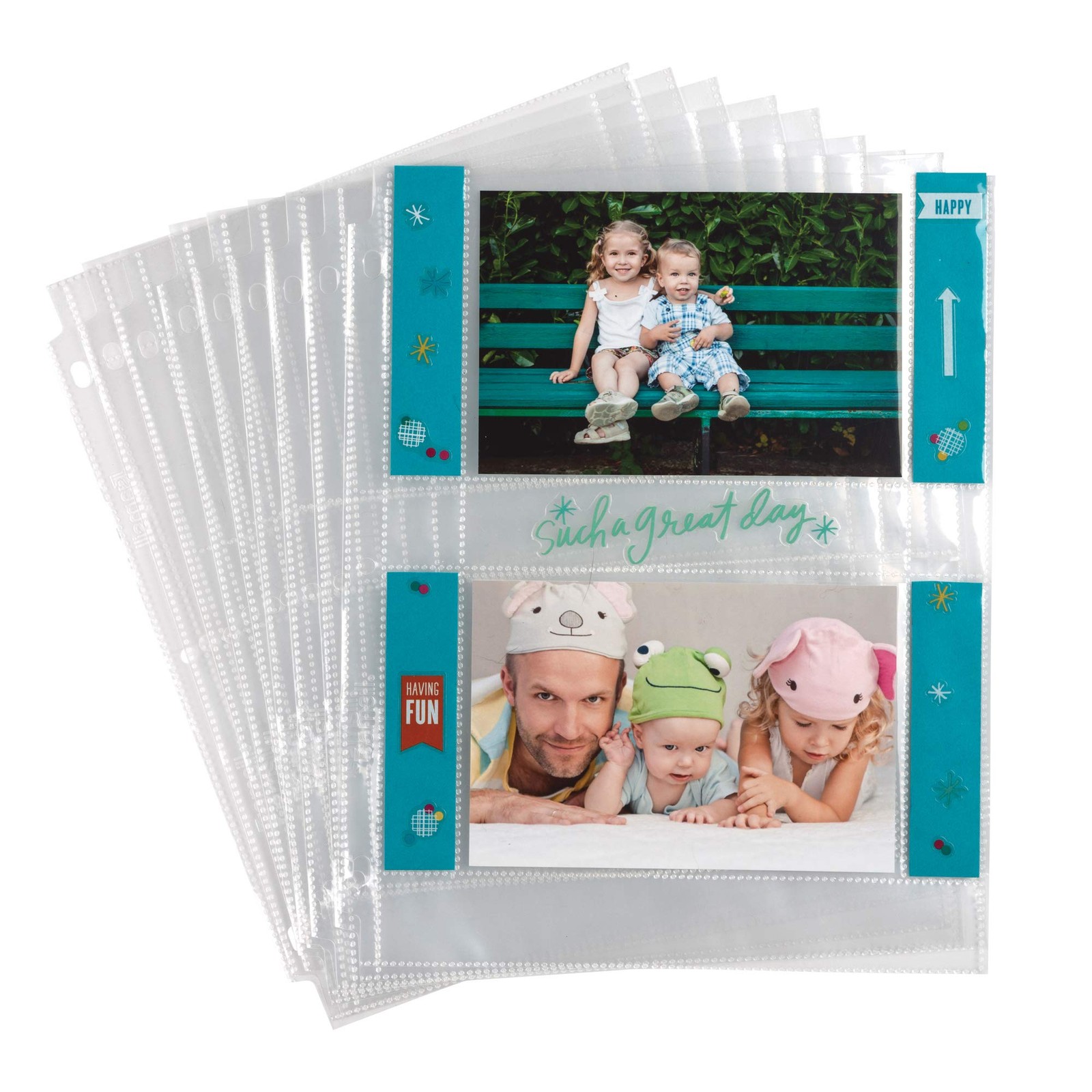 4×6 Photo Pages for 3-Ring Binder 4×6, 25 Pack, Holds 100 Pictures, Each 2-Po…