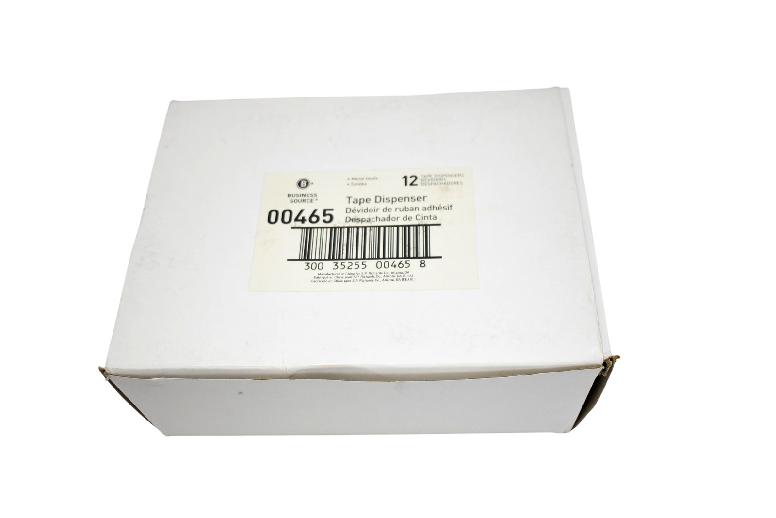 Business Source 00465 Tape Dispensers Smoke Metal Blade Case of 12 Desk Office