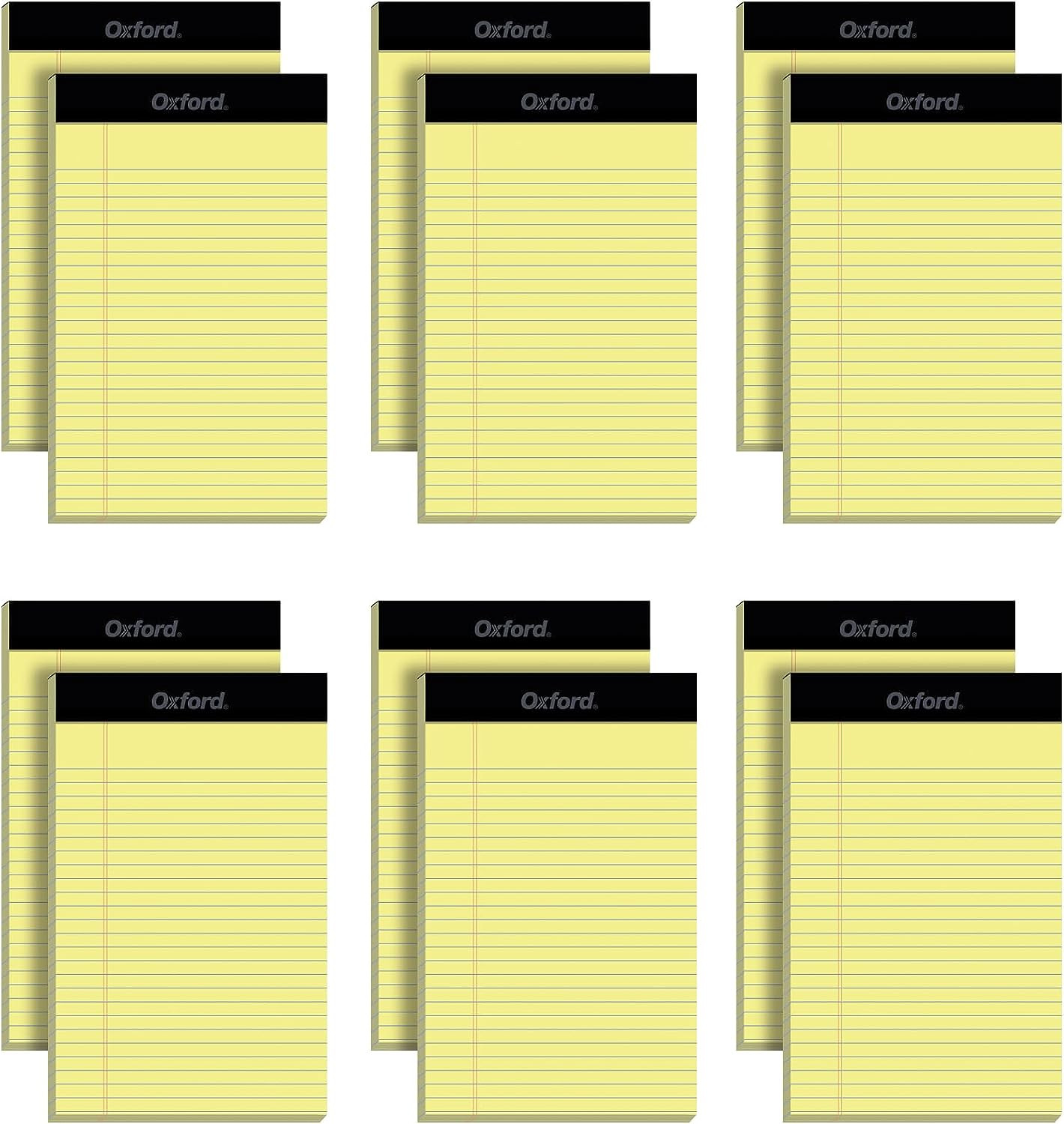 5 X 8 Legal Pads, 12 Pack, Narrow Ruled, Yellow Paper, 50 Sheets per Writing Pad