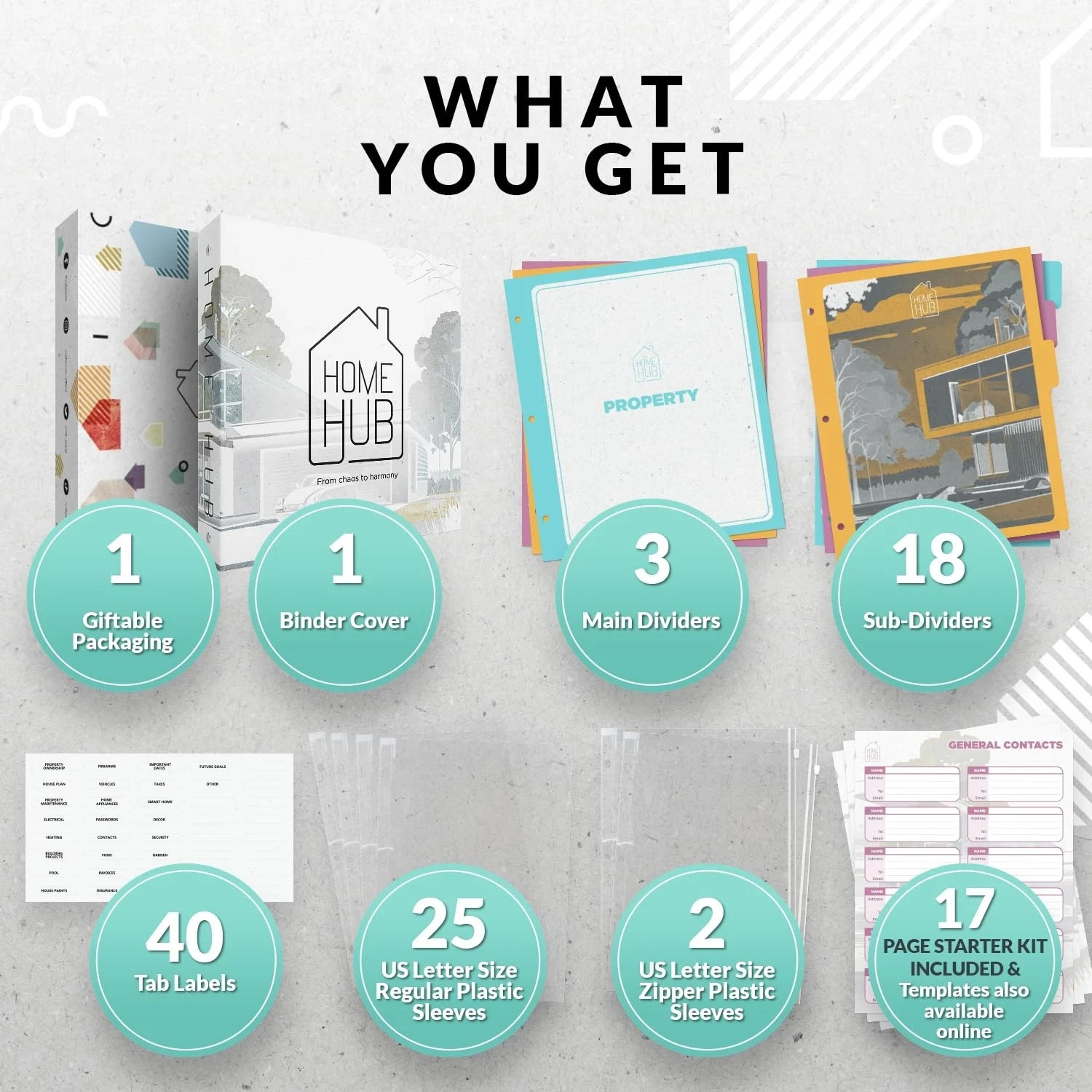 Home Organizer Binder 8.5×11, Household Planner, Organize Your Property & Pos…