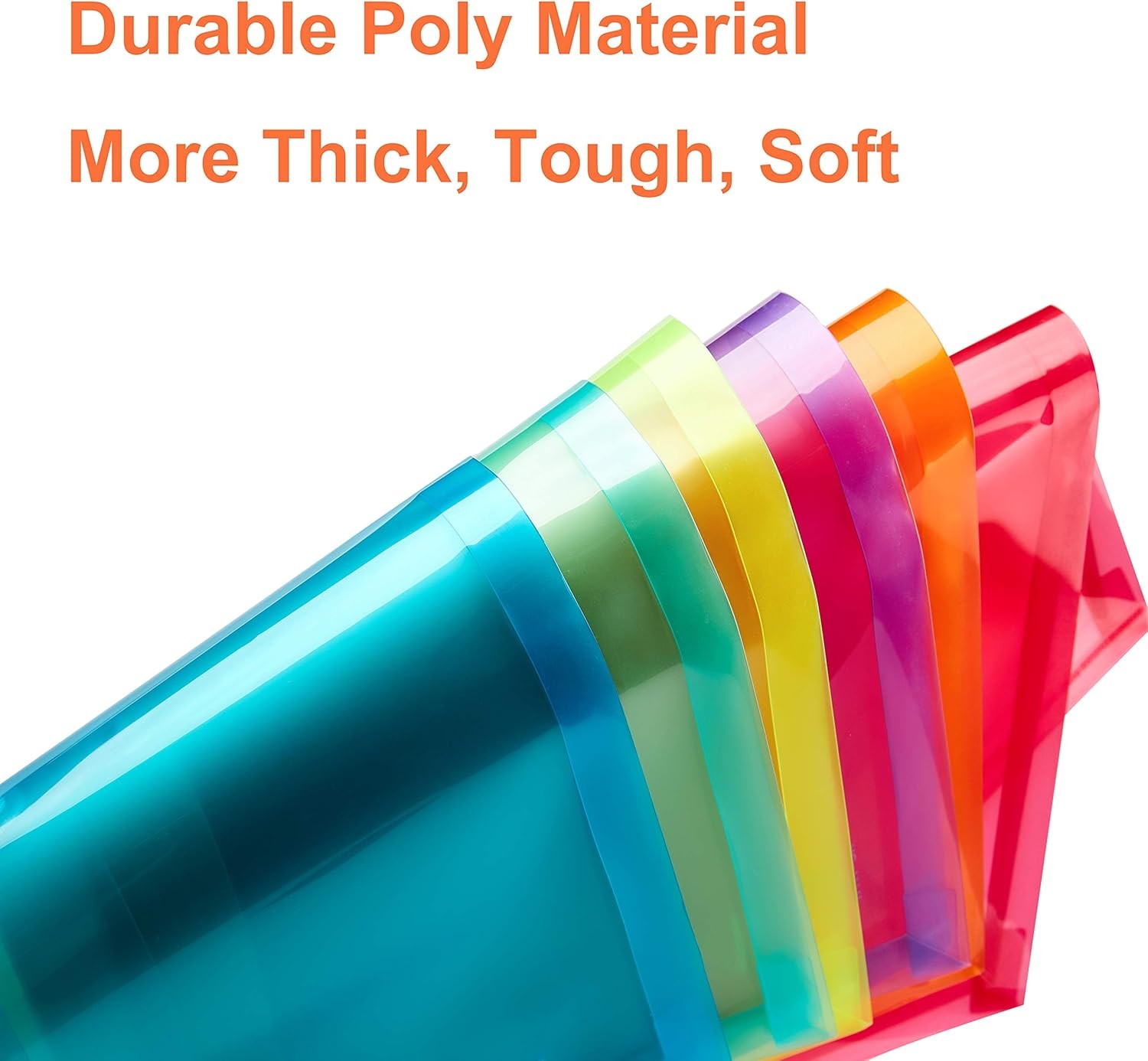 Plastic Legal Size Expandable Envelopes with String Tie Closure, 1-1/4″