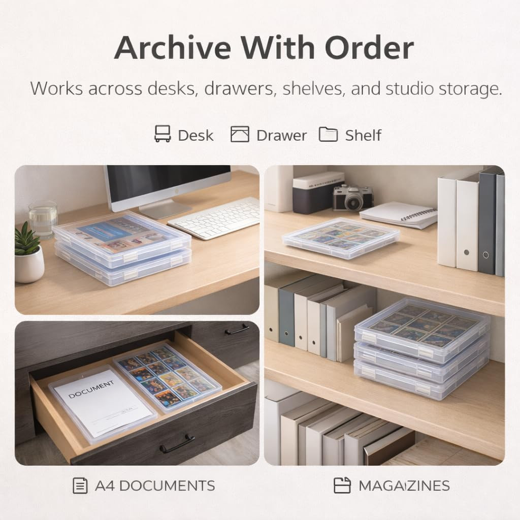 ® 6PCS Magazine Protectors for Collectors: Stackable Acid-Free Hard Storage Hold
