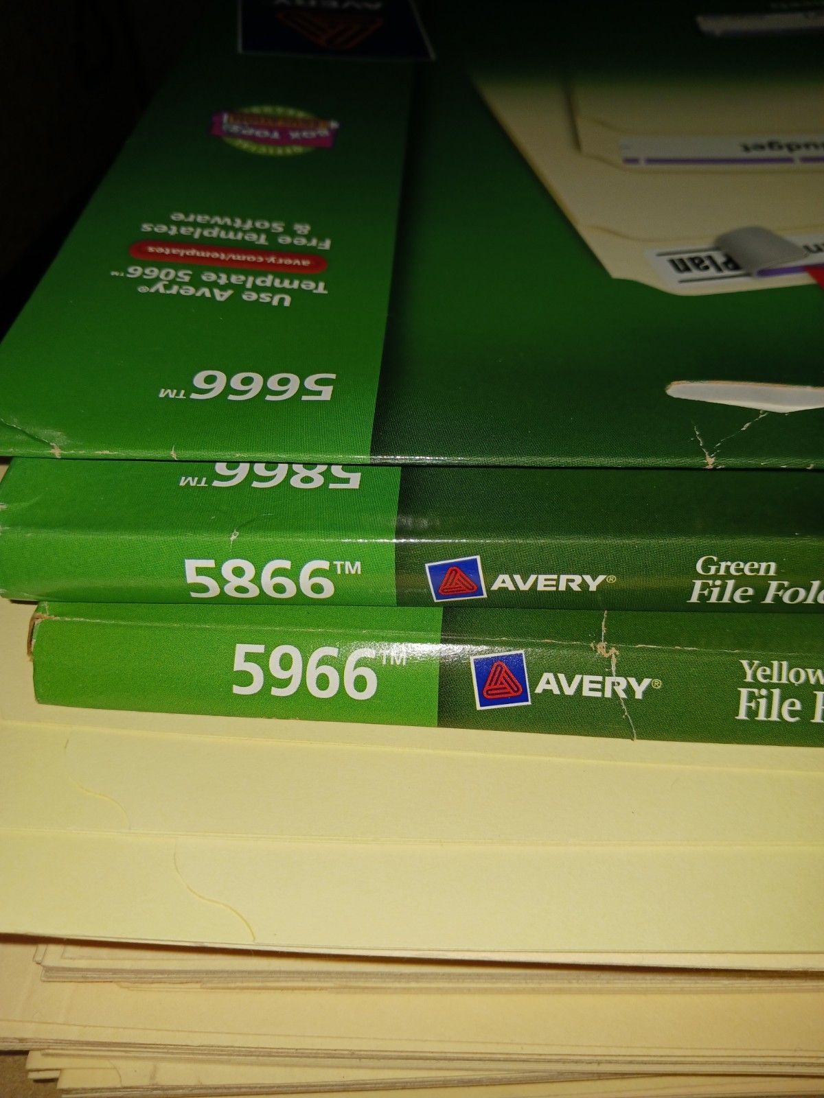 Office Closure Supplies Liquidation – 110 + Vanilla Folders and 2500 Labels +