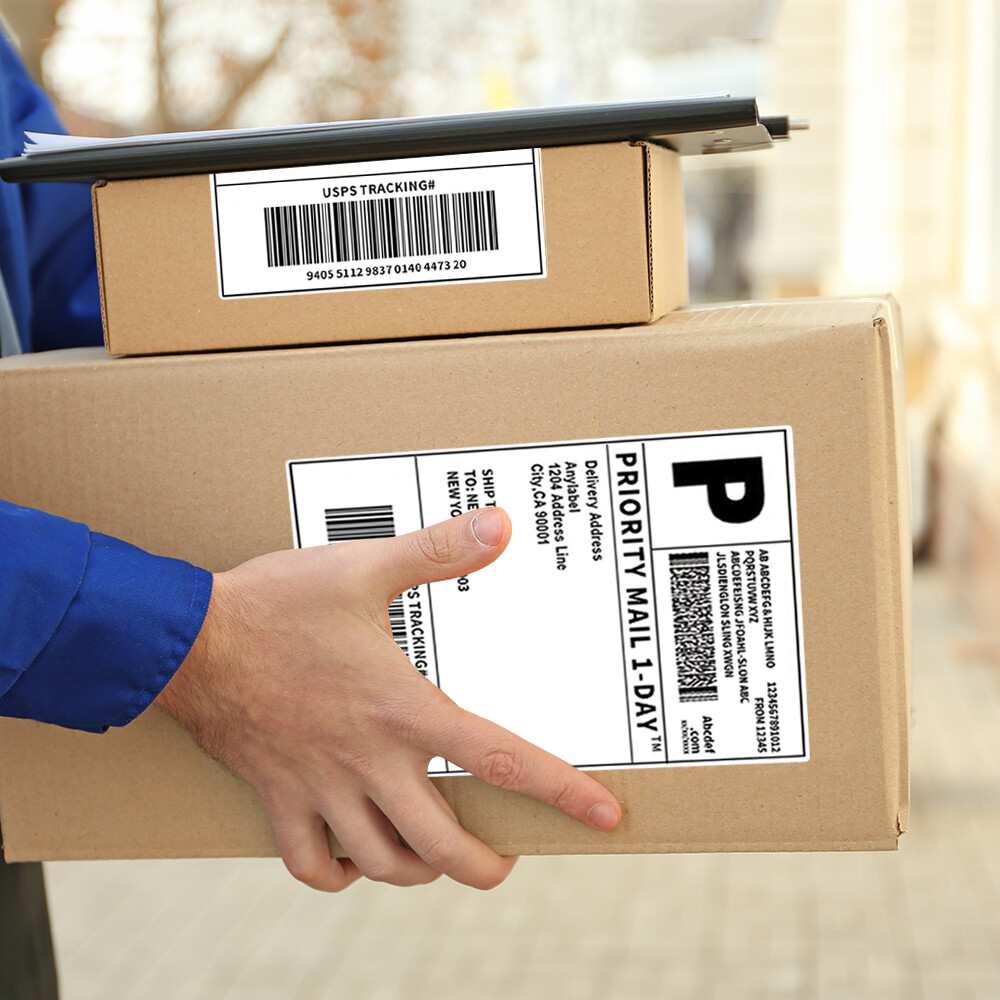 4×6 Fanfold Direct Thermal Shipping Labels for Zebra & Rollo Printers