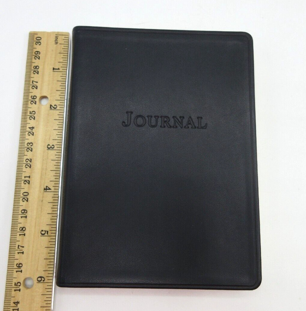 Journal 4×6″ Full Grain Leather Cover 240 Lined Pages Graphic Image $60 NAVY