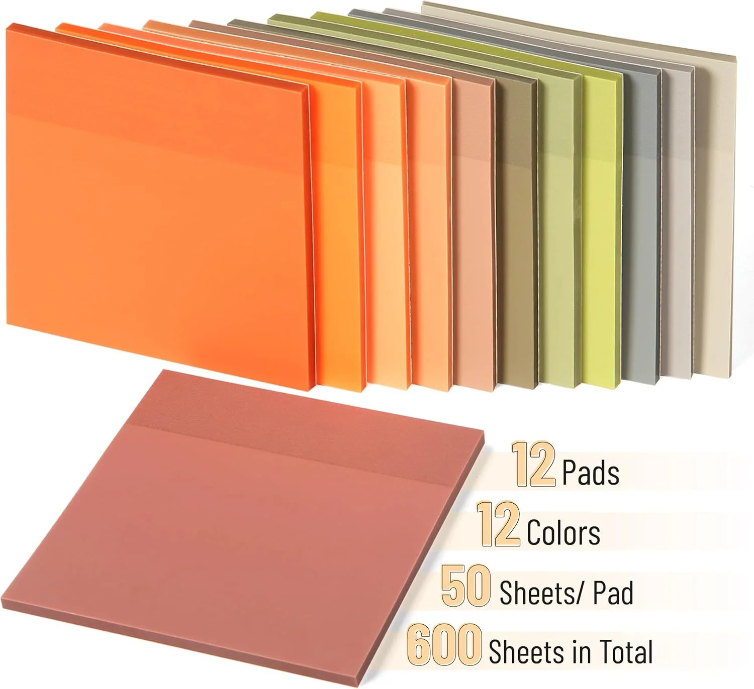Mr. Pen- Transparent Sticky Notes, 3″ x 3″, 12 Pads, 600 Sheets, See Through Sel