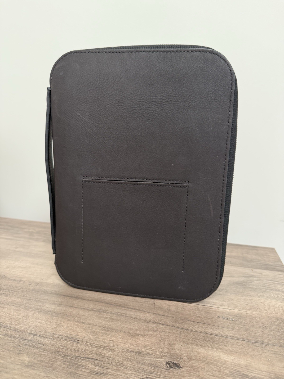 This Is Ground TIG Mod 4 Matte Black Leather Portfolio Zipper Case Rare Sold Out