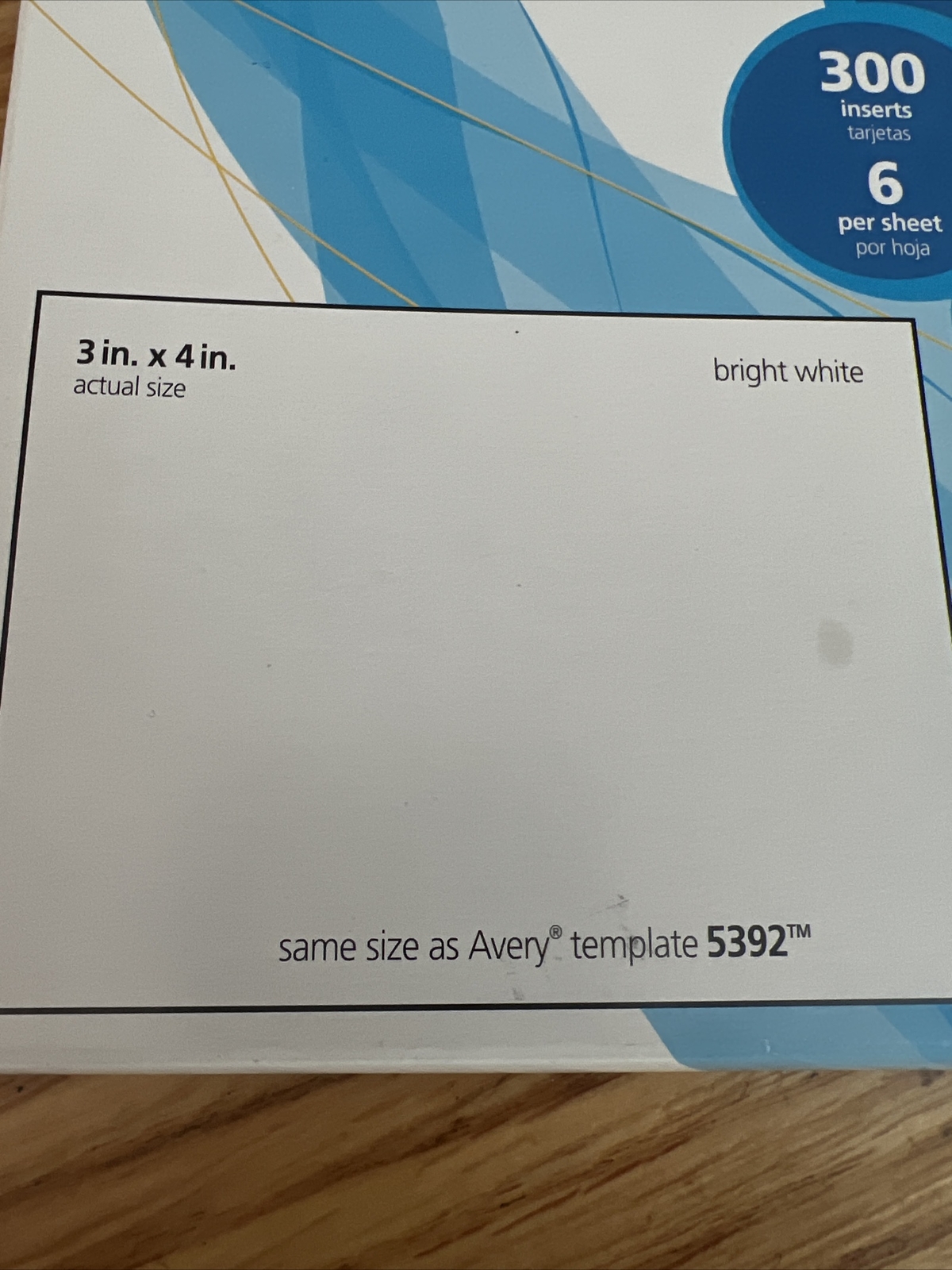 Office Max Laser Inkjet Name Badge Insert Refills 300 Inserts 50 Sheet 3″ x 4″