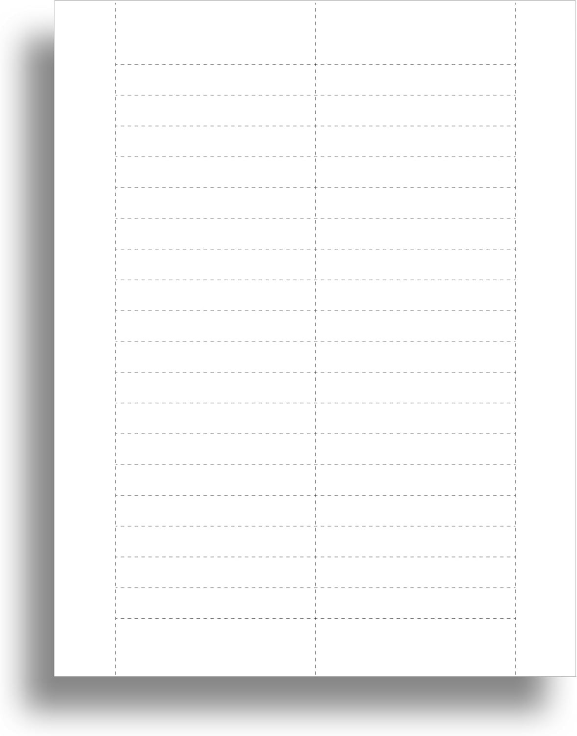 1/3 Cut File Folder Tab Inserts – White Hanging File Folder Printable Tabs for I
