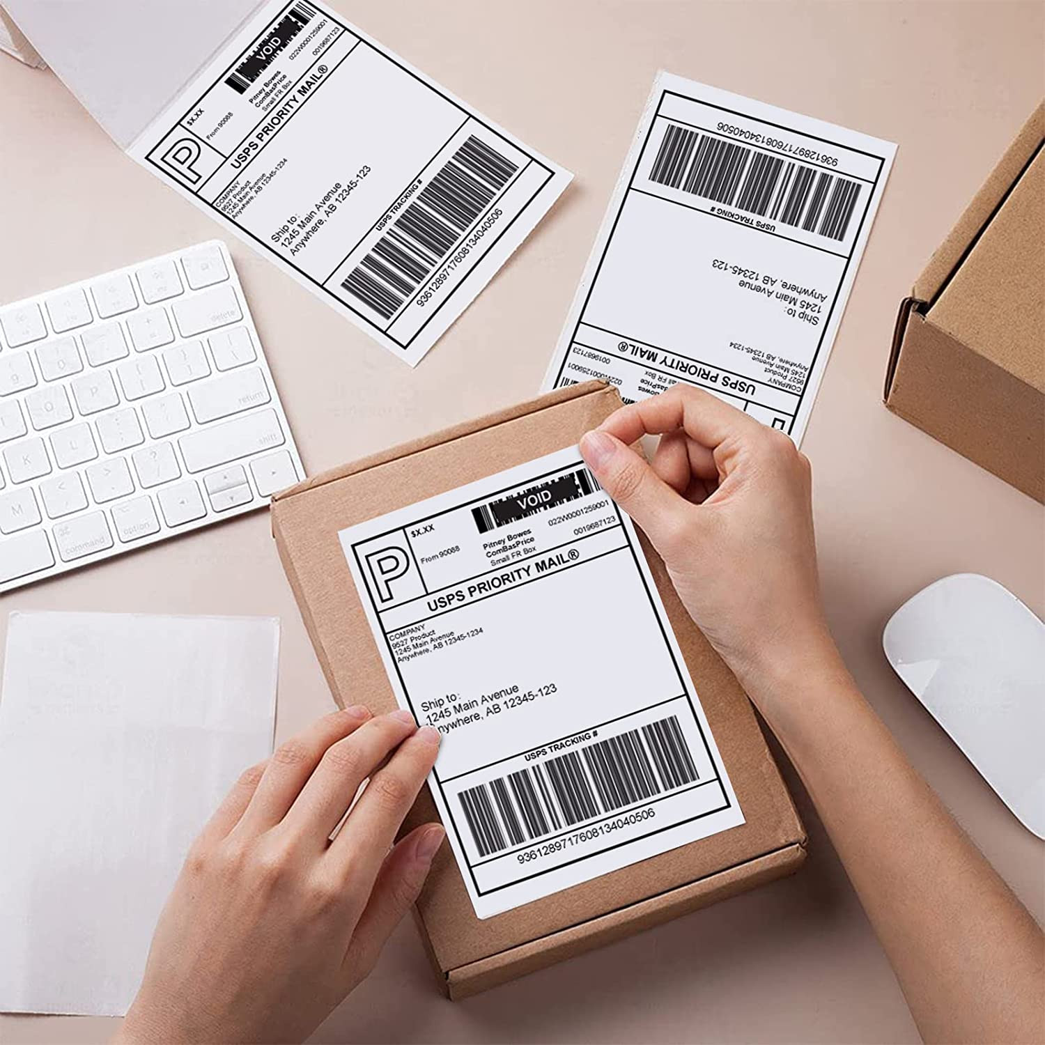 4×6 Thermal Fold Shipping Labels, Pack of 500, with Nelko, JADENS, ASprink, P…