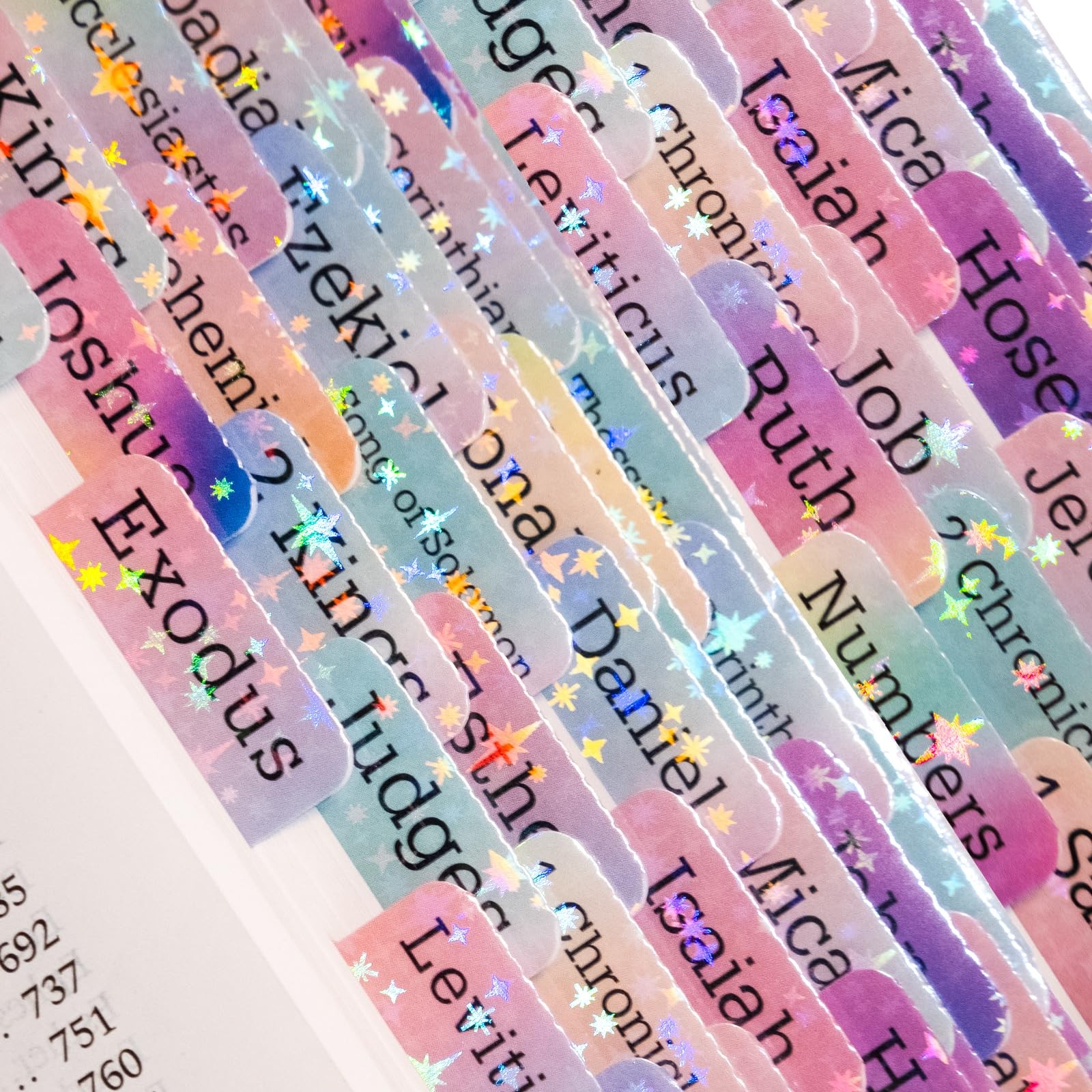 Bible Tabs, Glitter Laminated Bible Tabs Women & Men, Christian Gifts, Large …