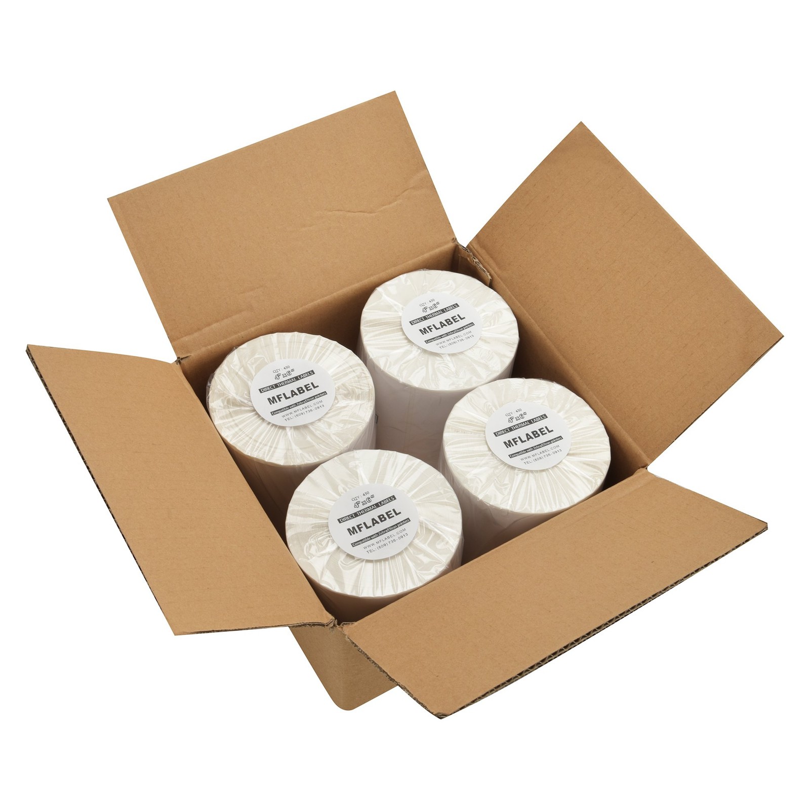2-100 Rolls 450/Roll 4×6 Direct Thermal Shipping Postage Labels Zebra ZP450 USPS