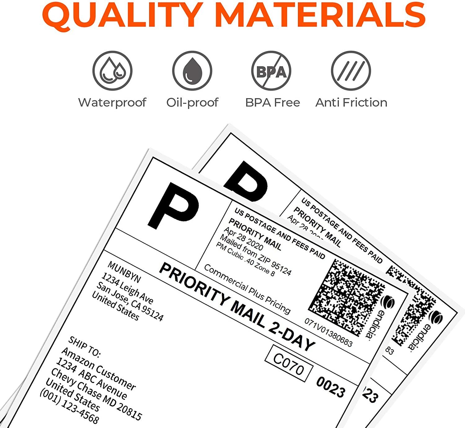 250 Fanfold 4×8 Direct Thermal Label. High Quality. Certified by UPS 4″X8″ Label